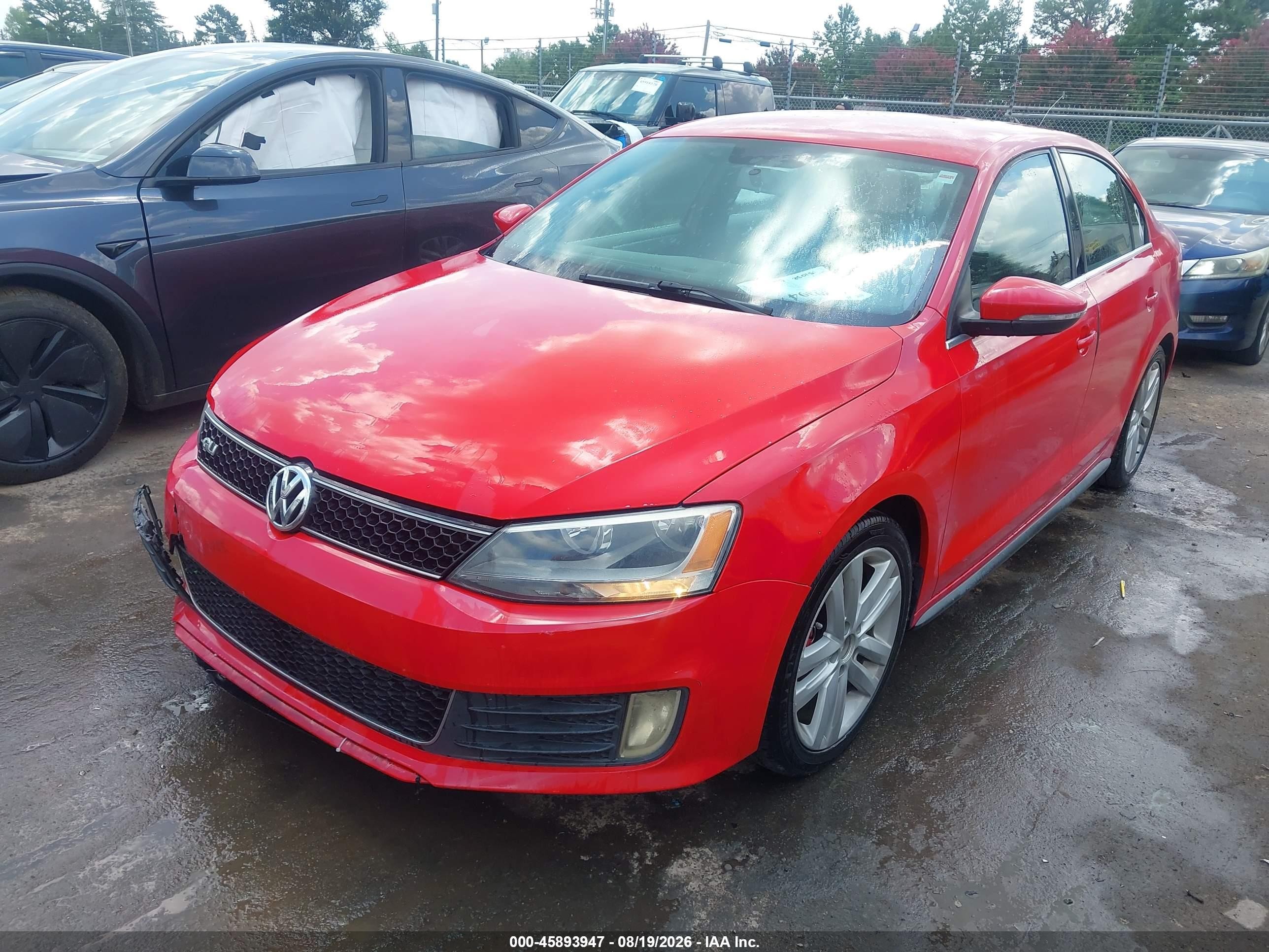 2013 Volkswagen Jetta Gli Красный vin: 3VW4T7AJ7DM306847