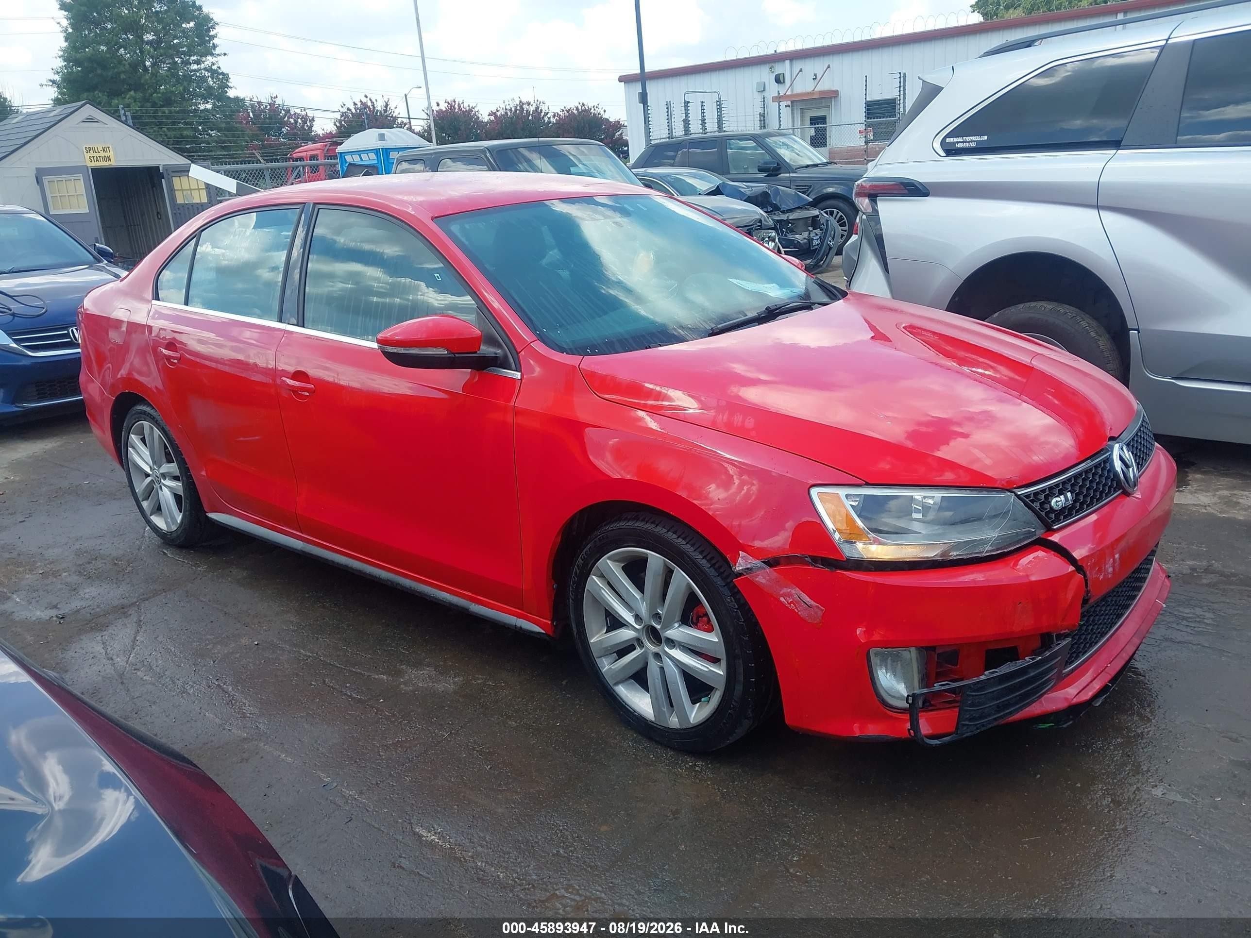 2013 Volkswagen Jetta Gli Красный vin: 3VW4T7AJ7DM306847