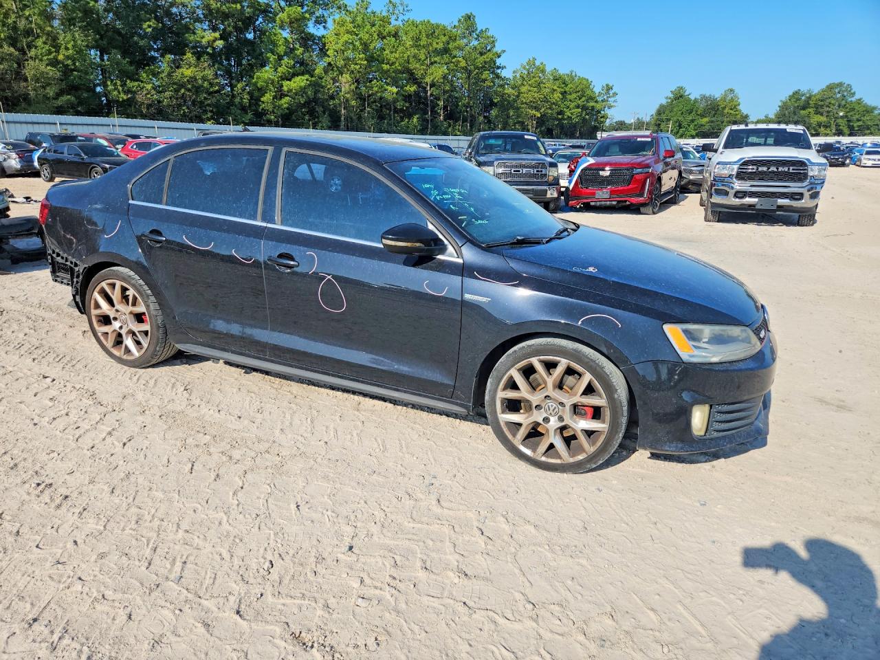 2014 Volkswagen Jetta Gli Black vin: 3VW4T7AJ7EM295463