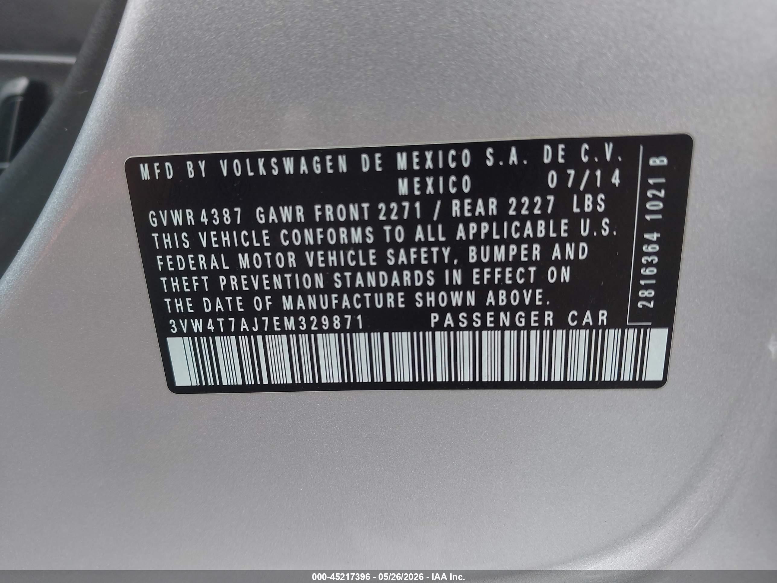 2014 Volkswagen Jetta Gli Edition 30 Silver vin: 3VW4T7AJ7EM329871