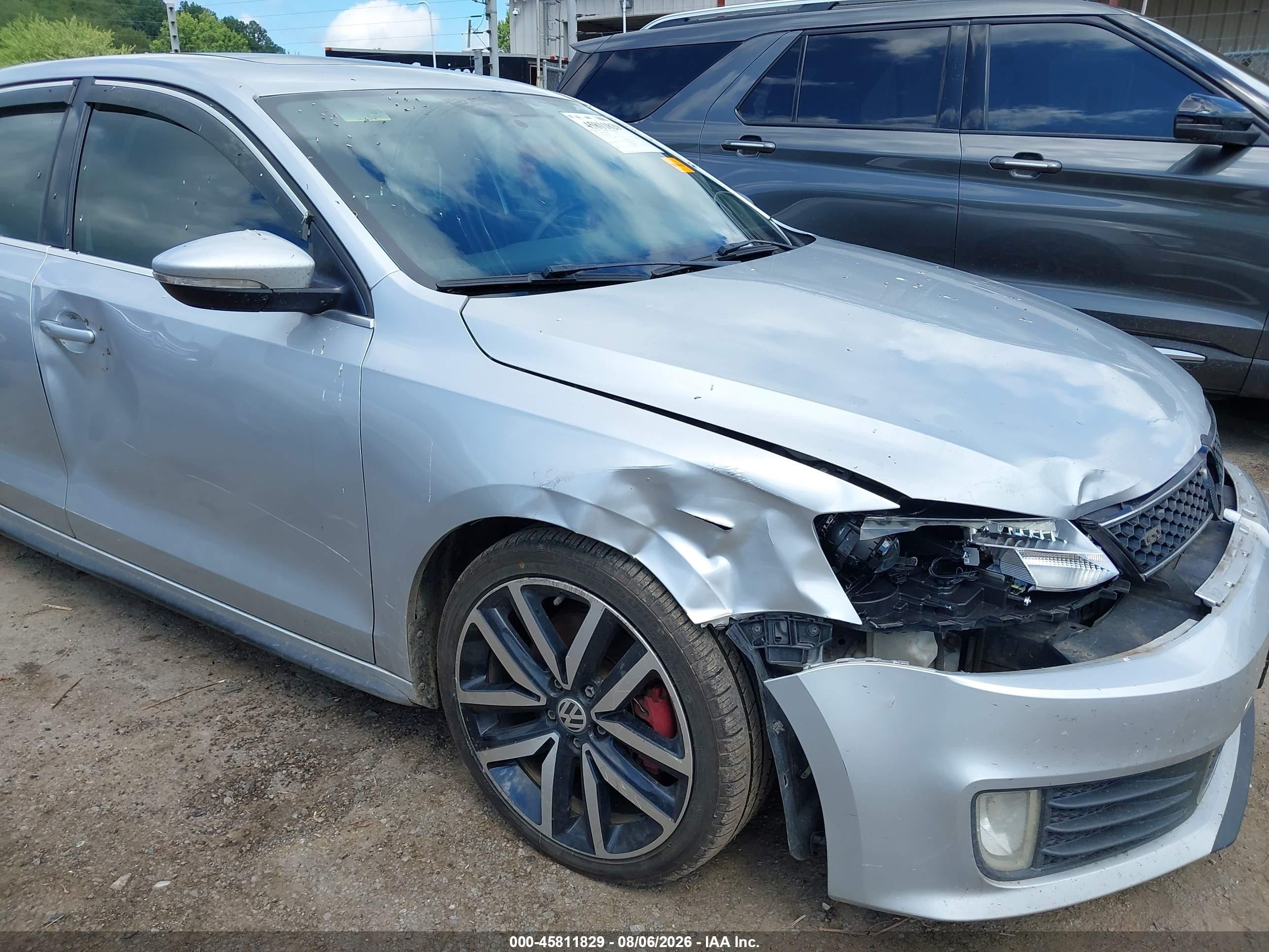 2014 Volkswagen Jetta Gli Autobahn W/nav Silver vin: 3VW4T7AJ8EM219735