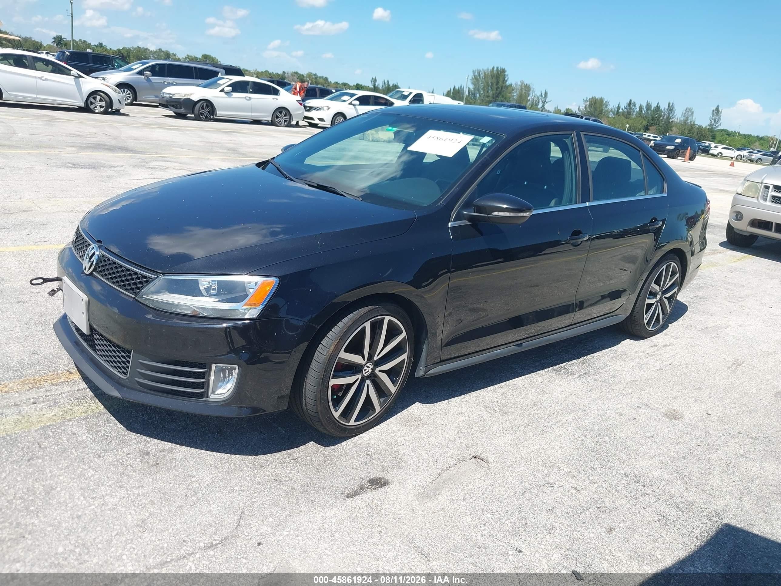 2013 Volkswagen Jetta Gli Autobahn Black vin: 3VW4T7AJ9DM307787