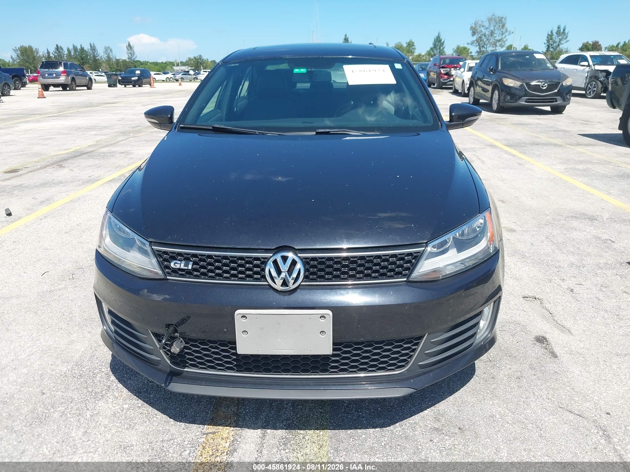 2013 Volkswagen Jetta Gli Autobahn Black vin: 3VW4T7AJ9DM307787