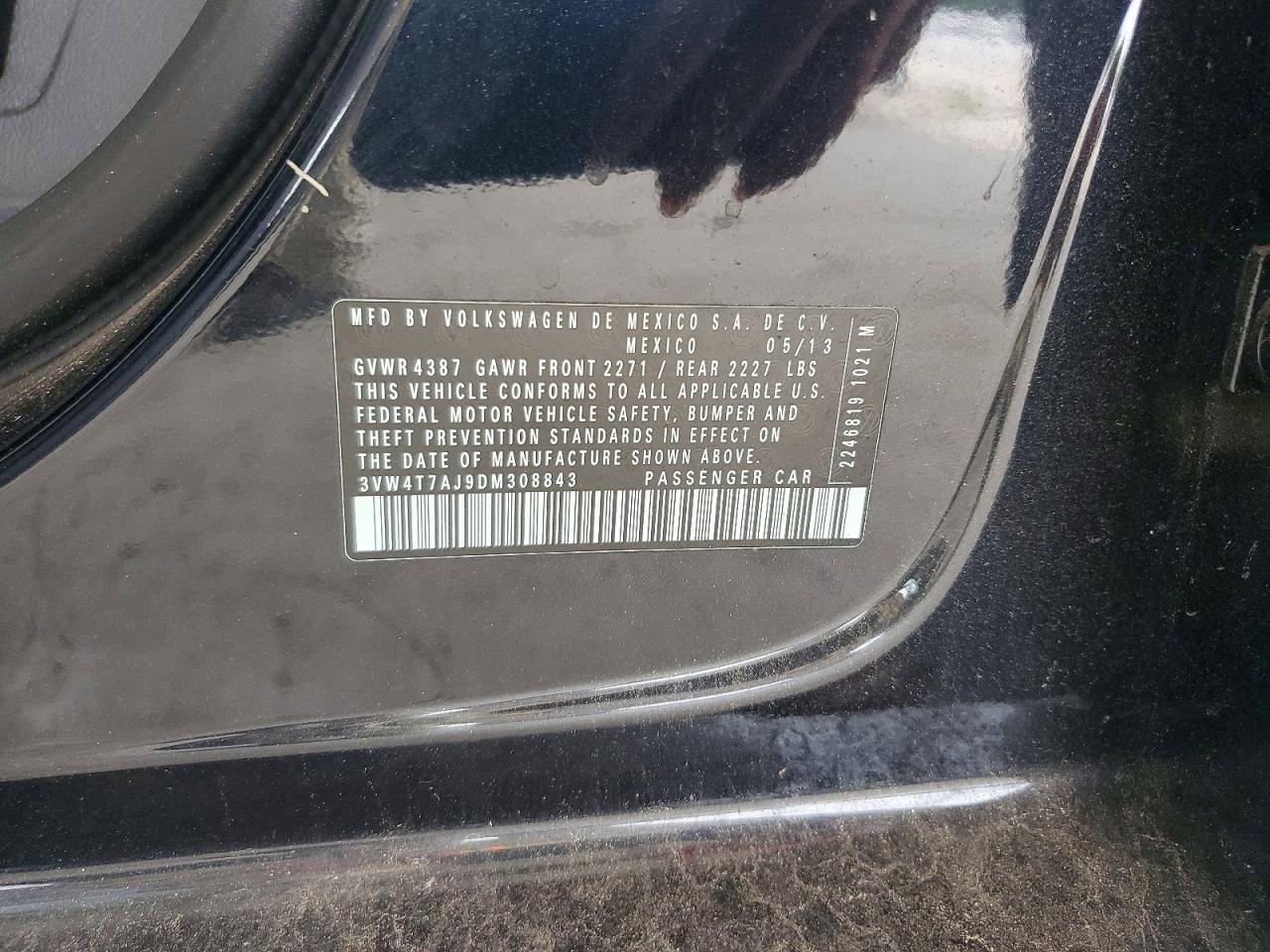 2013 Volkswagen Jetta Gli Черный vin: 3VW4T7AJ9DM308843