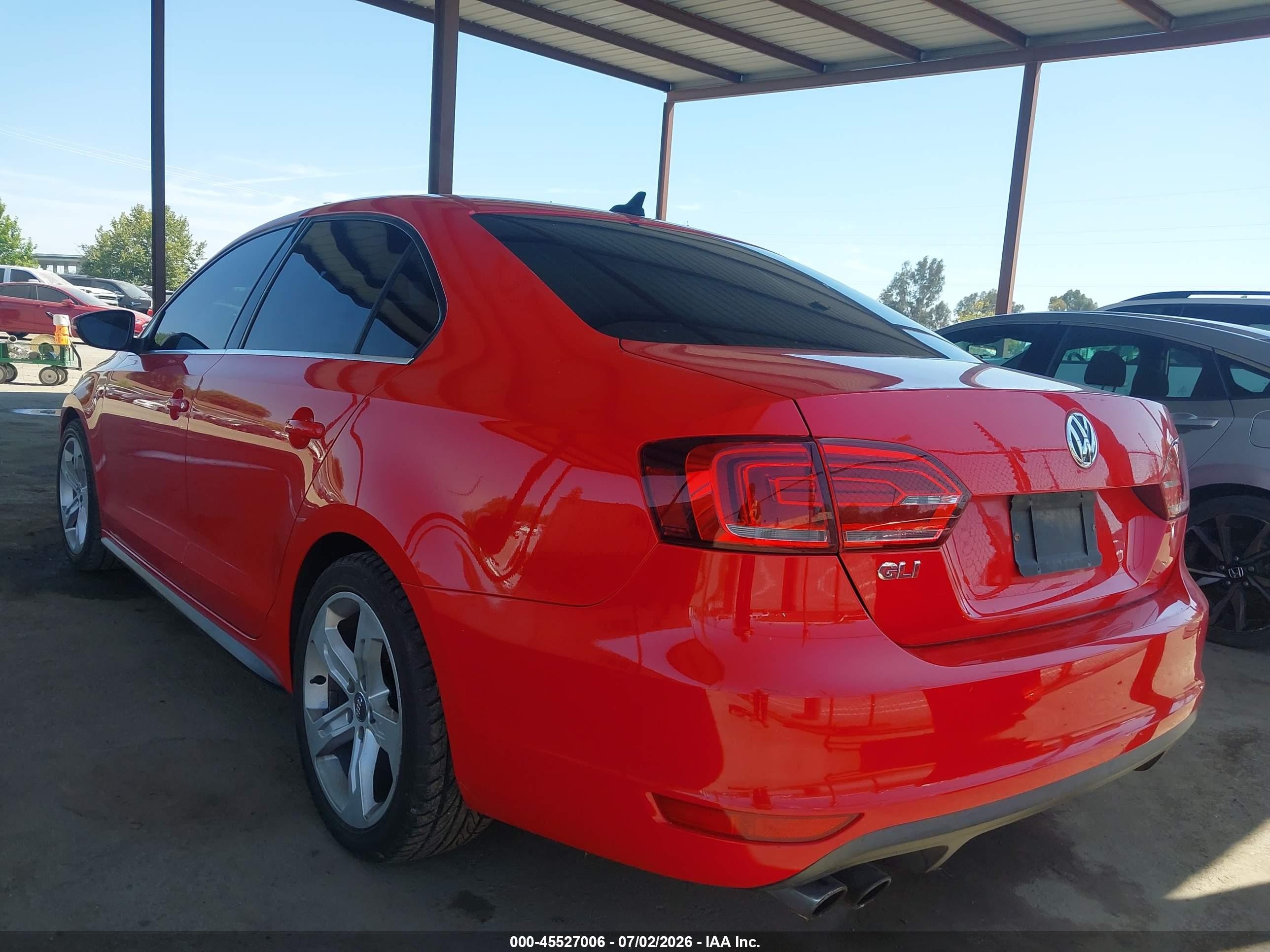 2013 Volkswagen Jetta Gli Autobahn Red vin: 3VW4T7AJXDM286643
