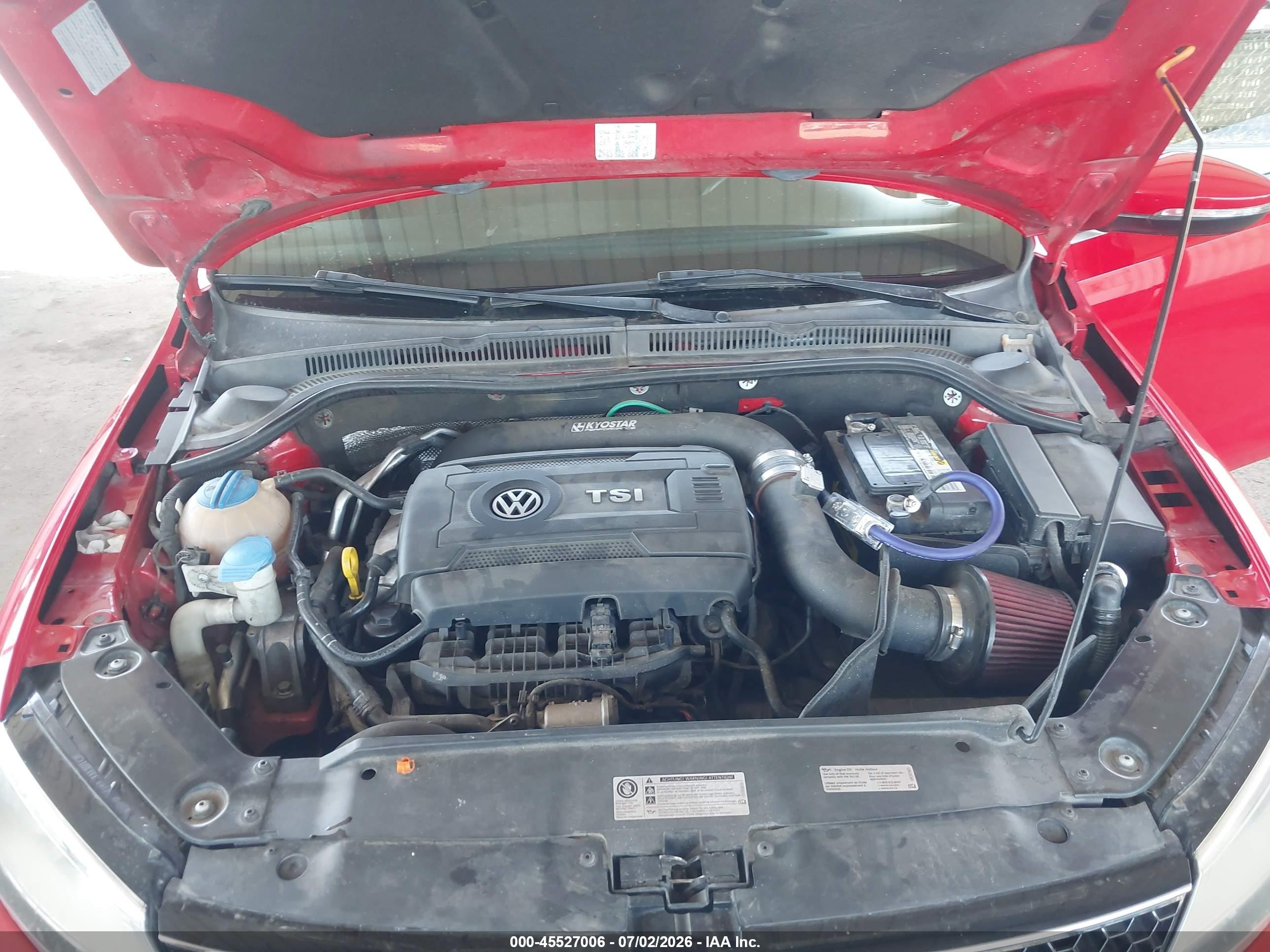 2013 Volkswagen Jetta Gli Autobahn Red vin: 3VW4T7AJXDM286643
