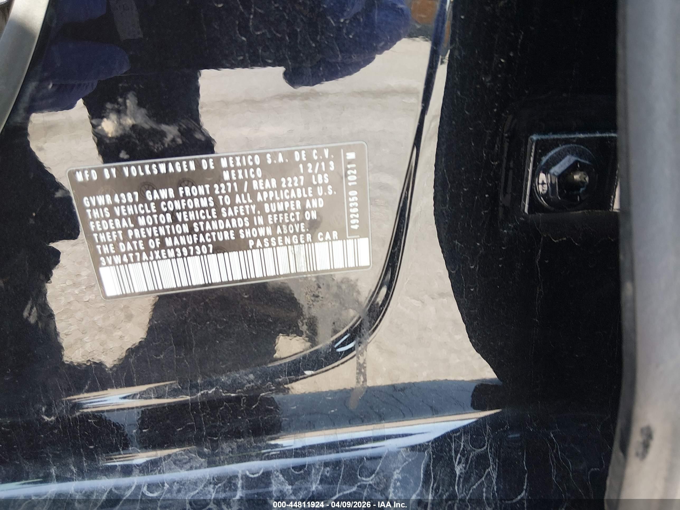 2014 Volkswagen Jetta Gli Черный vin: 3VW4T7AJXEM397307