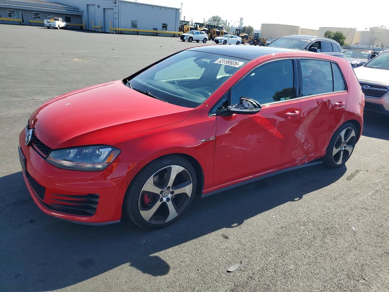 2015 Volkswagen Gti Red vin: 3VW4T7AU1FM007643
