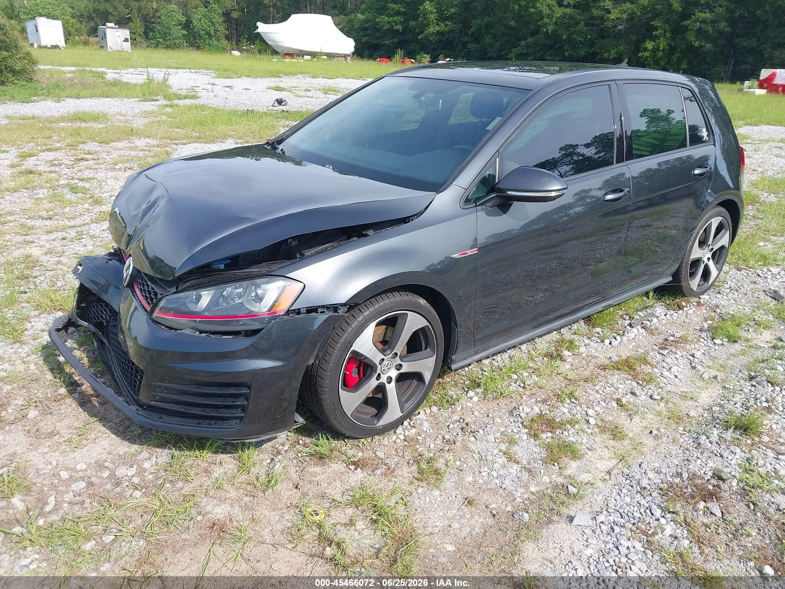 2015 Volkswagen Golf Gti 2.0t Se 4-door Gray vin: 3VW4T7AU1FM074890