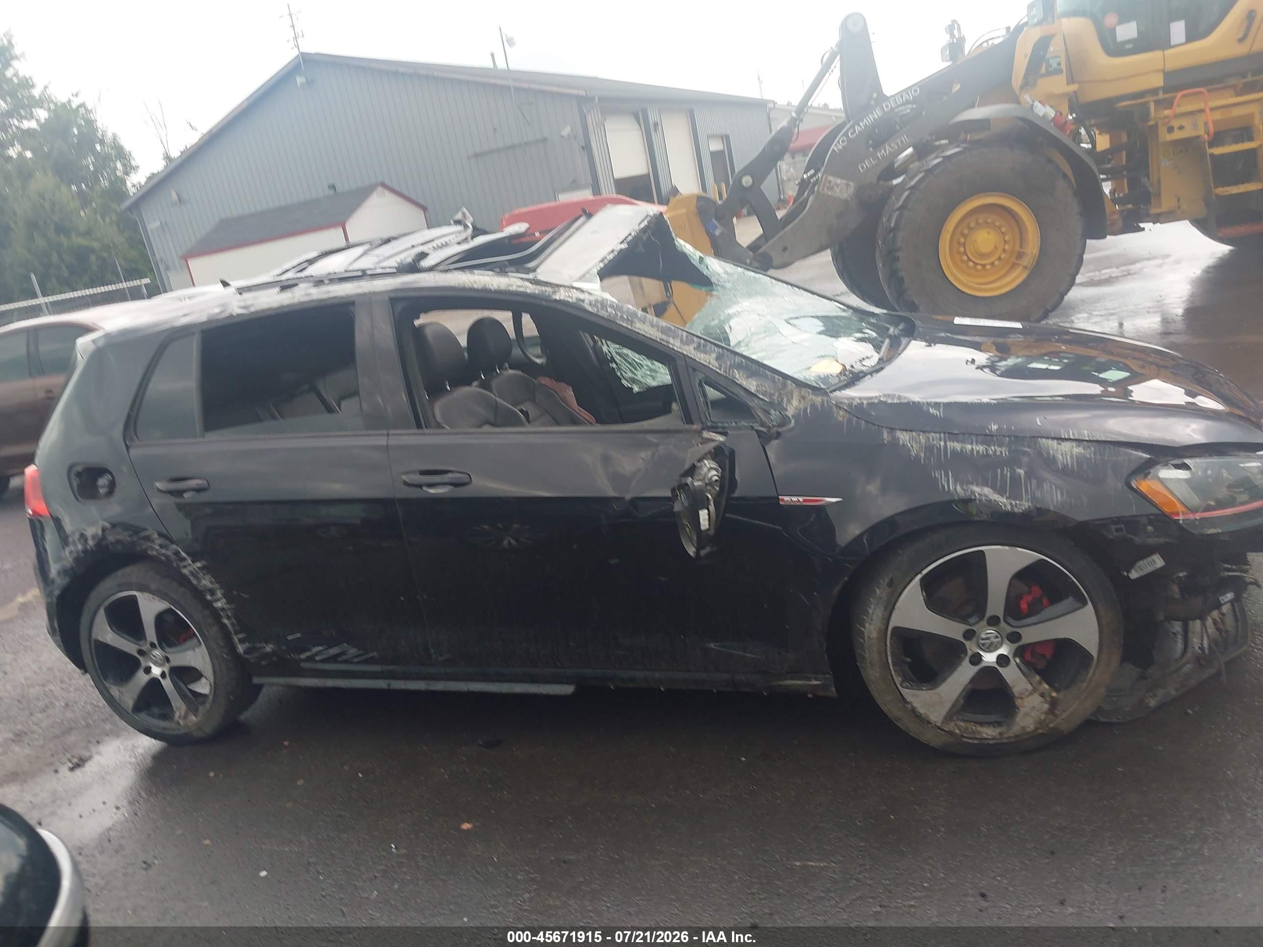 2015 Volkswagen Golf Gti 2.0t Autobahn 4-door Black vin: 3VW4T7AU2FM097921