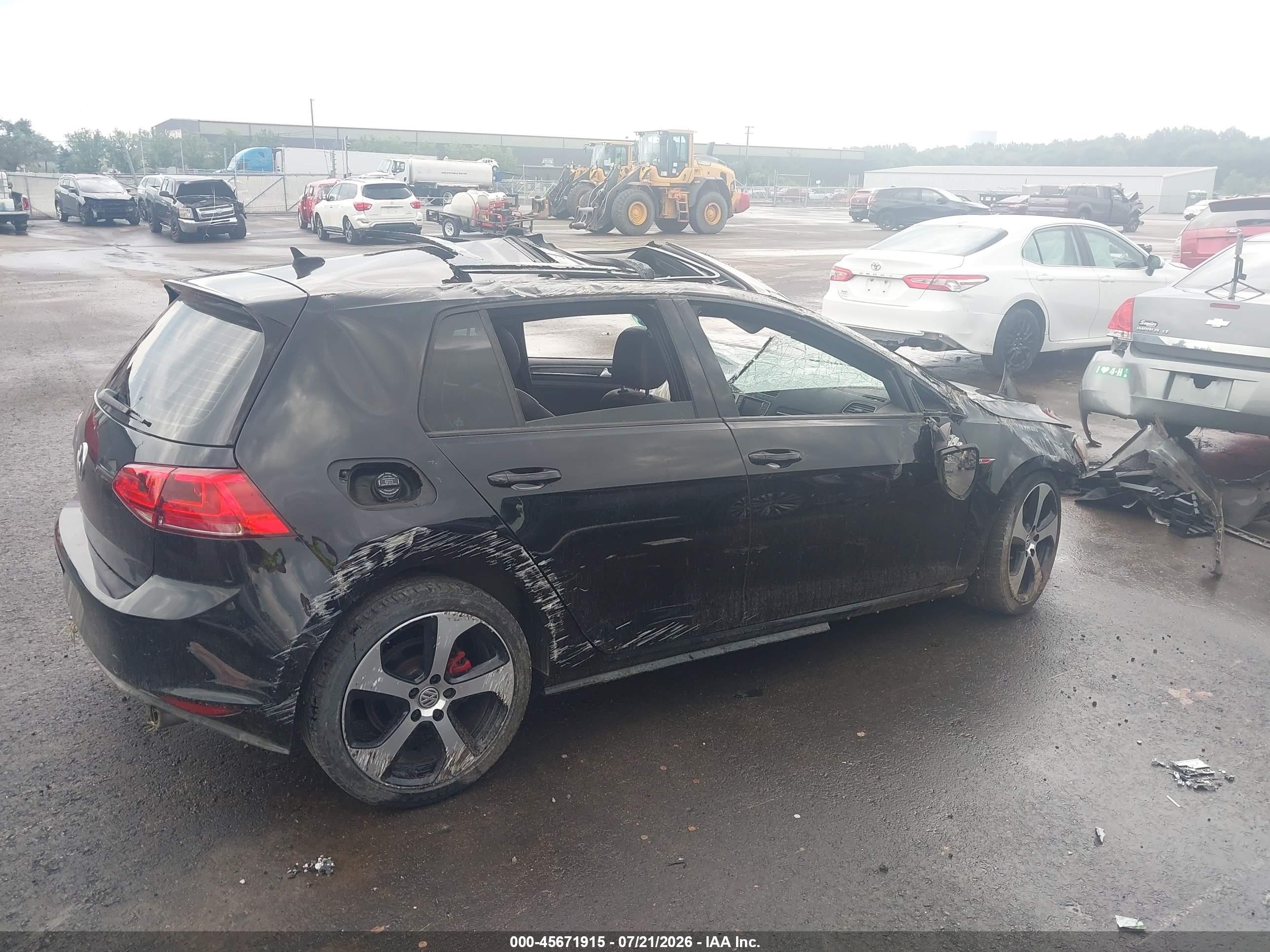 2015 Volkswagen Golf Gti 2.0t Autobahn 4-door Black vin: 3VW4T7AU2FM097921