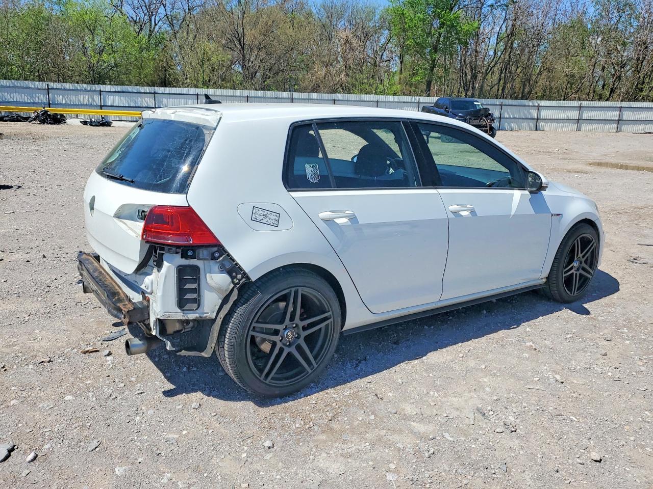 2015 Volkswagen Gti White vin: 3VW4T7AU3FM016764