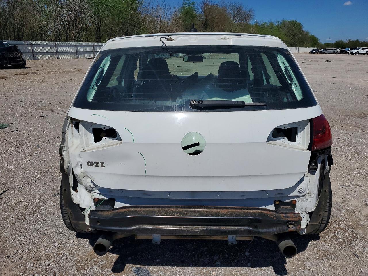 2015 Volkswagen Gti White vin: 3VW4T7AU3FM016764