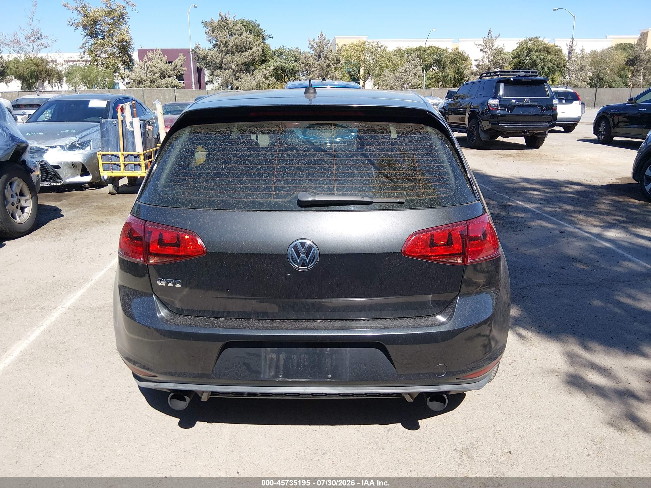 2015 Volkswagen Golf Gti 2.0t Autobahn 4-door Gray vin: 3VW4T7AU3FM081520