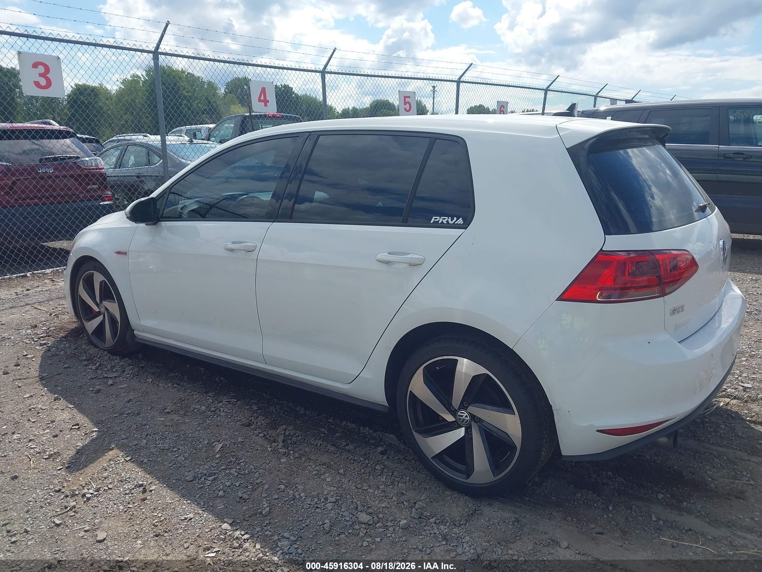 2015 Volkswagen Golf Gti 2.0t Autobahn 4-door White vin: 3VW4T7AU7FM002575