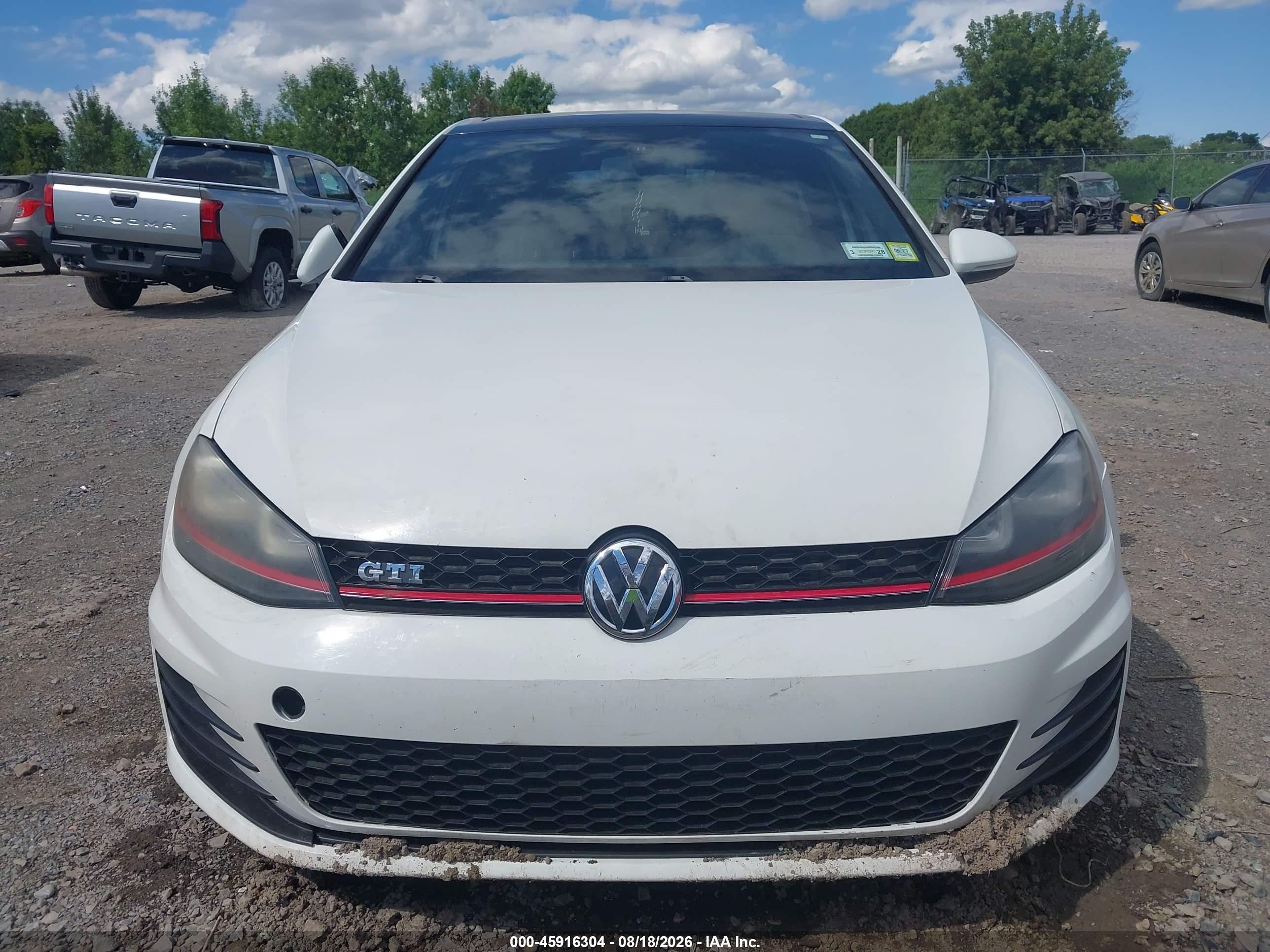 2015 Volkswagen Golf Gti 2.0t Autobahn 4-door White vin: 3VW4T7AU7FM002575