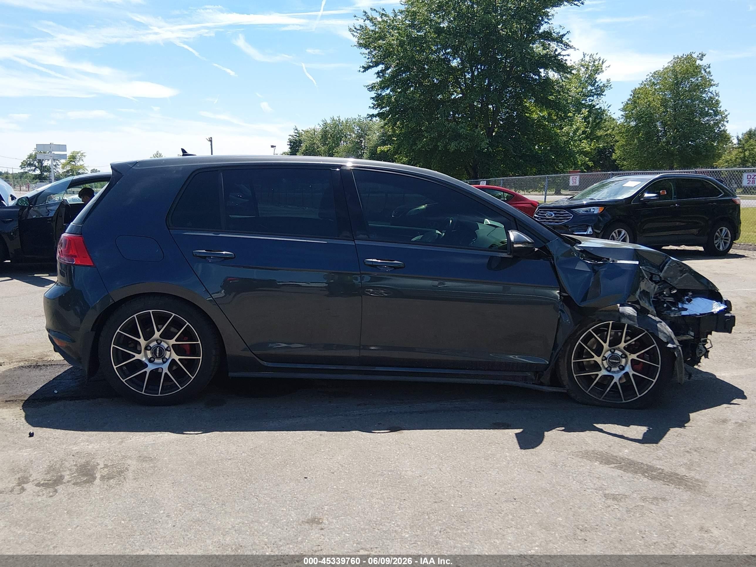2015 Volkswagen Golf Gti 2.0t Autobahn 4-door Gray vin: 3VW4T7AU7FM033745