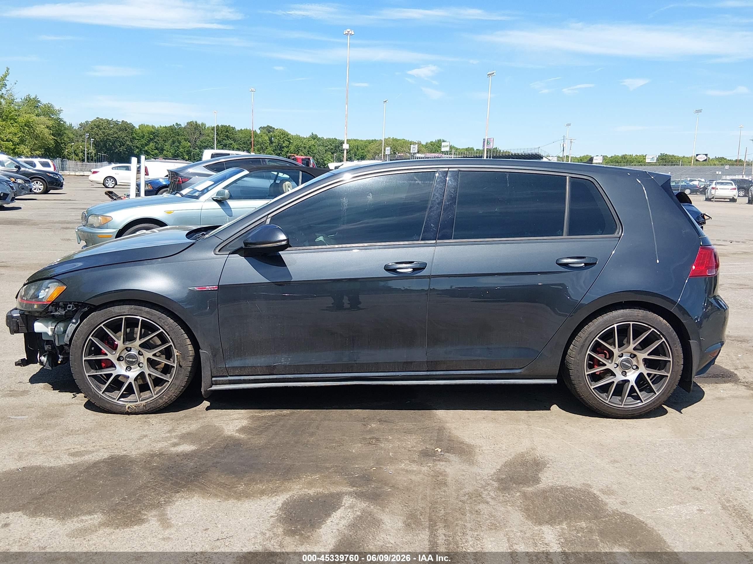 2015 Volkswagen Golf Gti 2.0t Autobahn 4-door Gray vin: 3VW4T7AU7FM033745