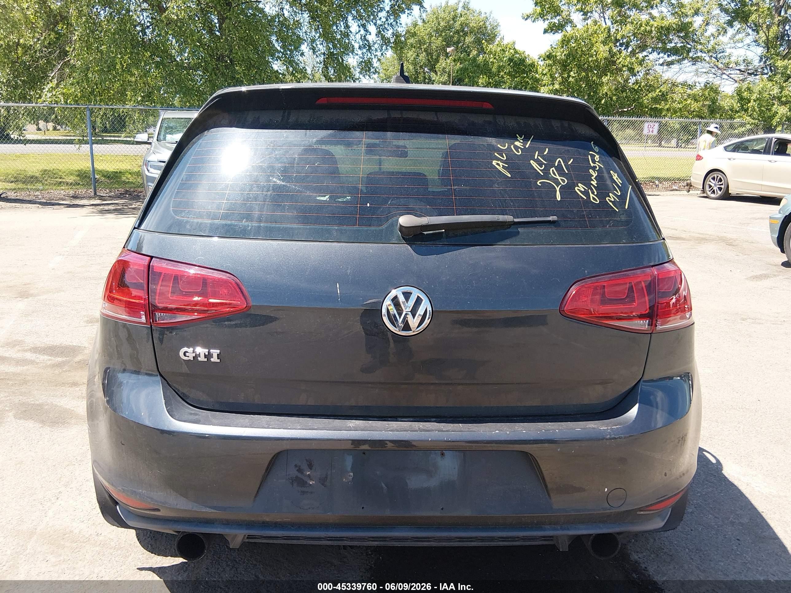 2015 Volkswagen Golf Gti 2.0t Autobahn 4-door Gray vin: 3VW4T7AU7FM033745