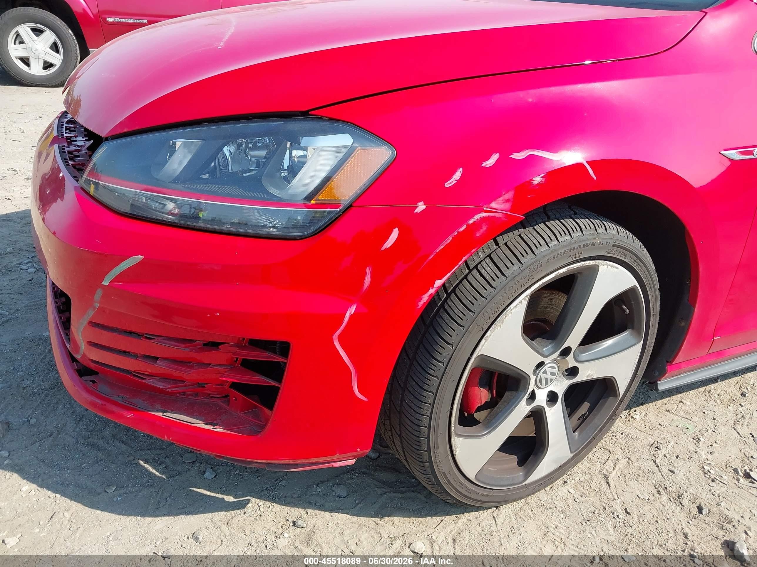 2015 Volkswagen Golf Gti 2.0t Se 4-door Красный vin: 3VW4T7AU7FM090429