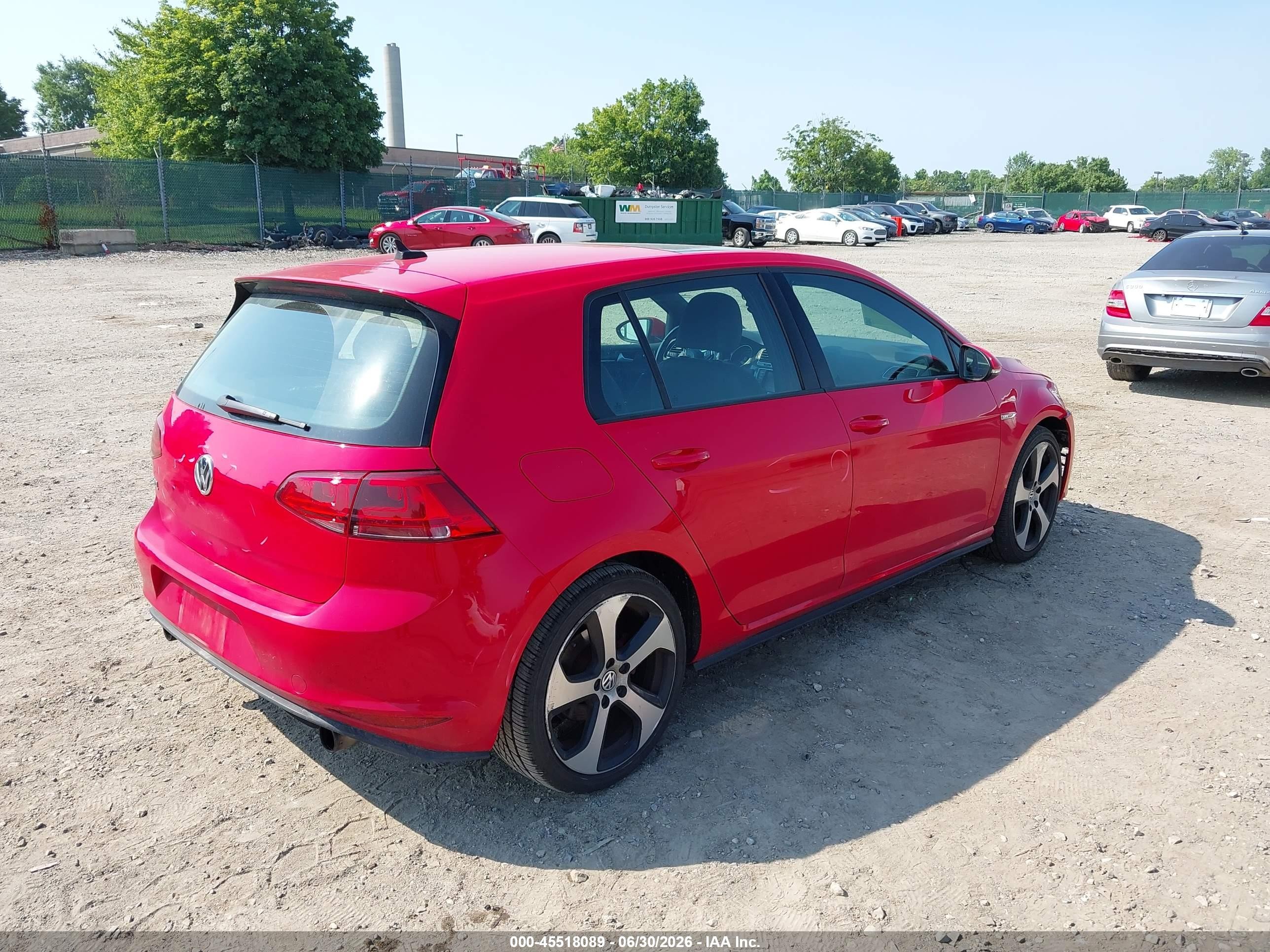 2015 Volkswagen Golf Gti 2.0t Se 4-door Красный vin: 3VW4T7AU7FM090429