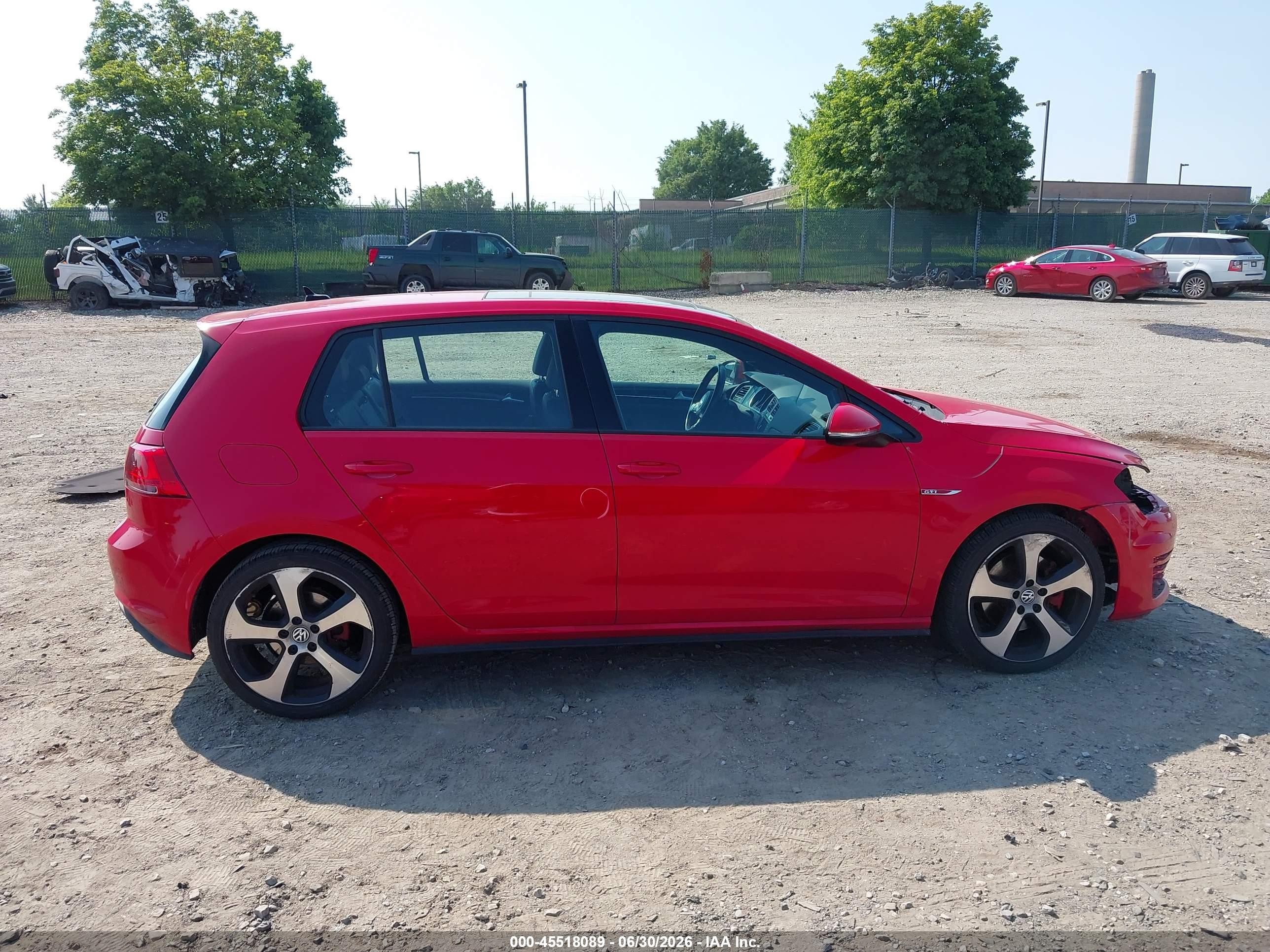 2015 Volkswagen Golf Gti 2.0t Se 4-door Красный vin: 3VW4T7AU7FM090429