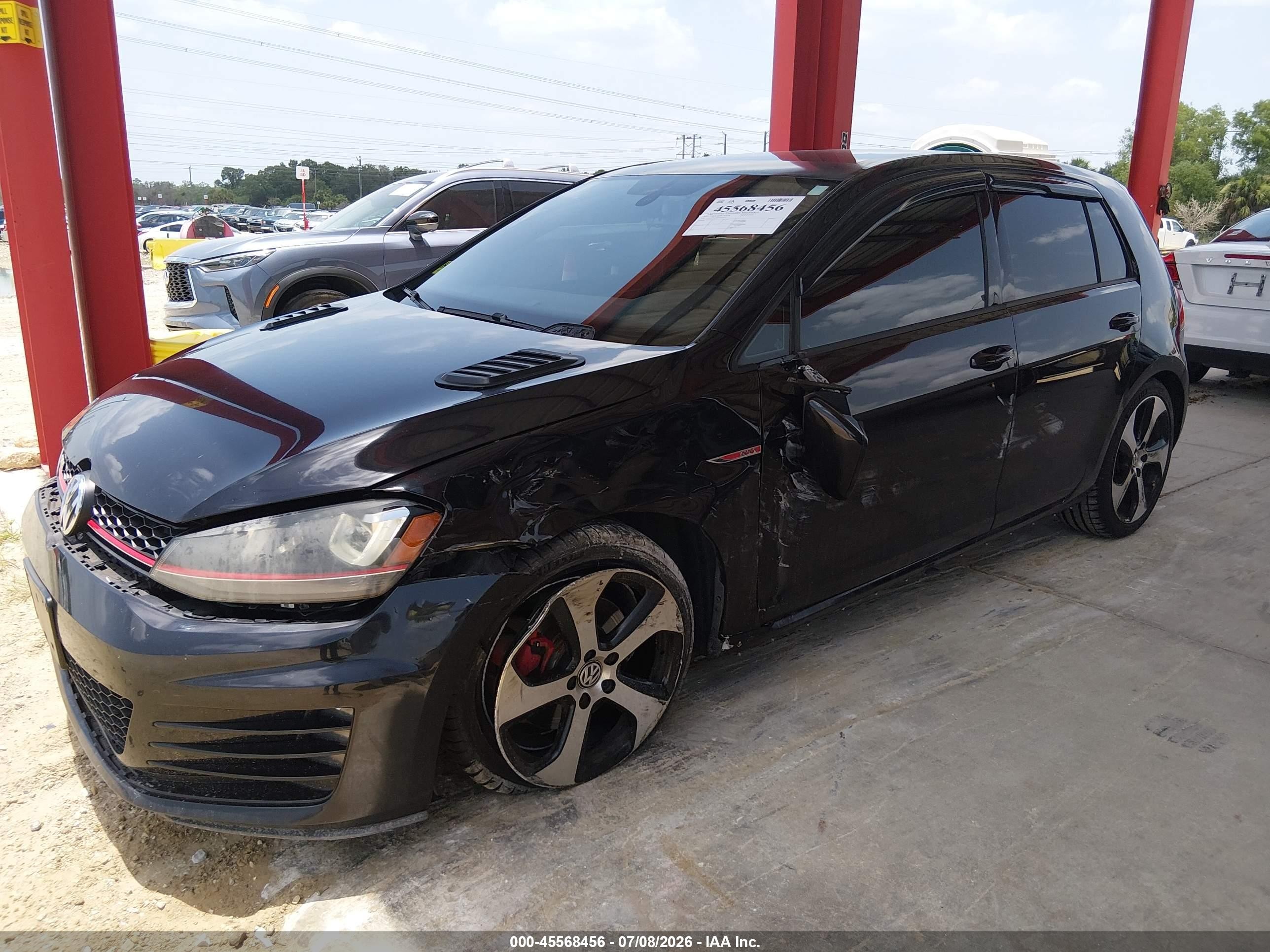 2015 Volkswagen Golf Gti 2.0t Autobahn 4-door Black vin: 3VW4T7AU8FM002665