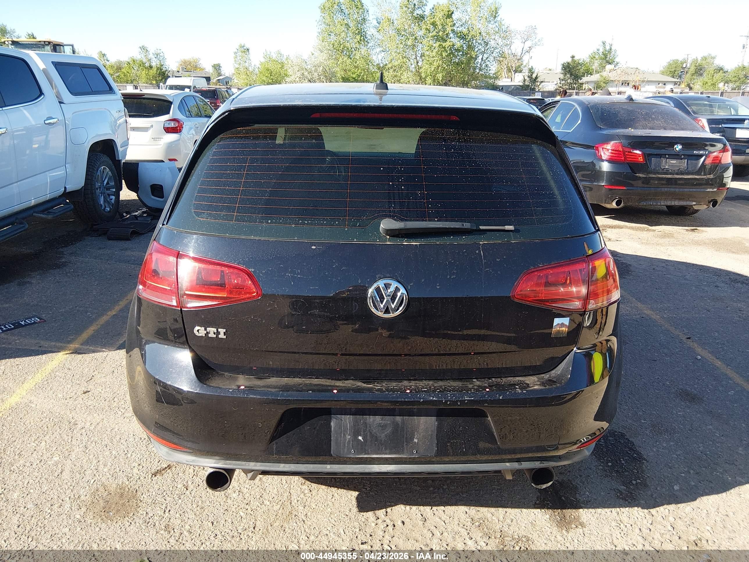 2015 Volkswagen Golf Gti 2.0t Autobahn 4-door Черный vin: 3VW4T7AU8FM042907