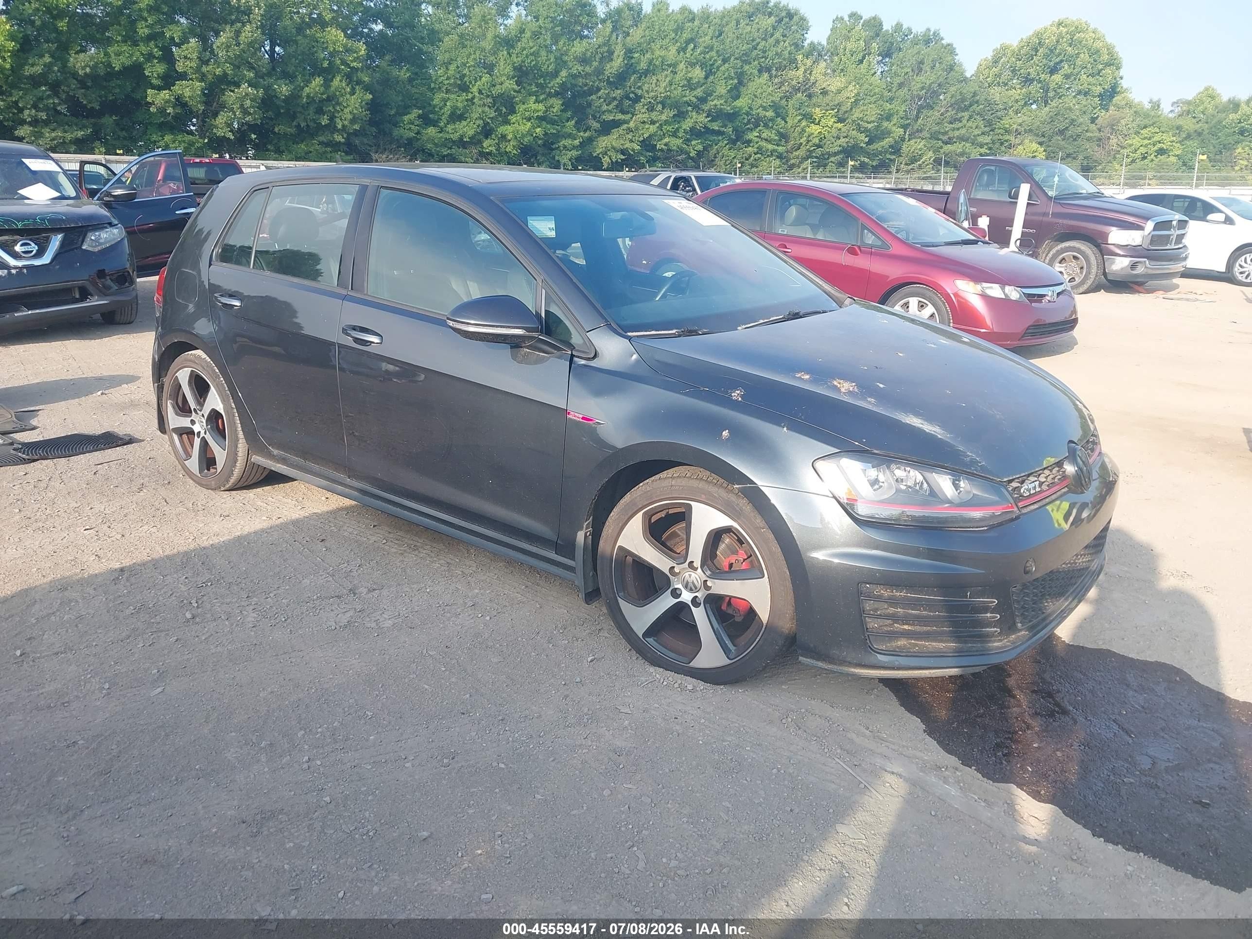 2015 Volkswagen Golf Gti 2.0t Se 4-door Gray vin: 3VW4T7AU9FM047324