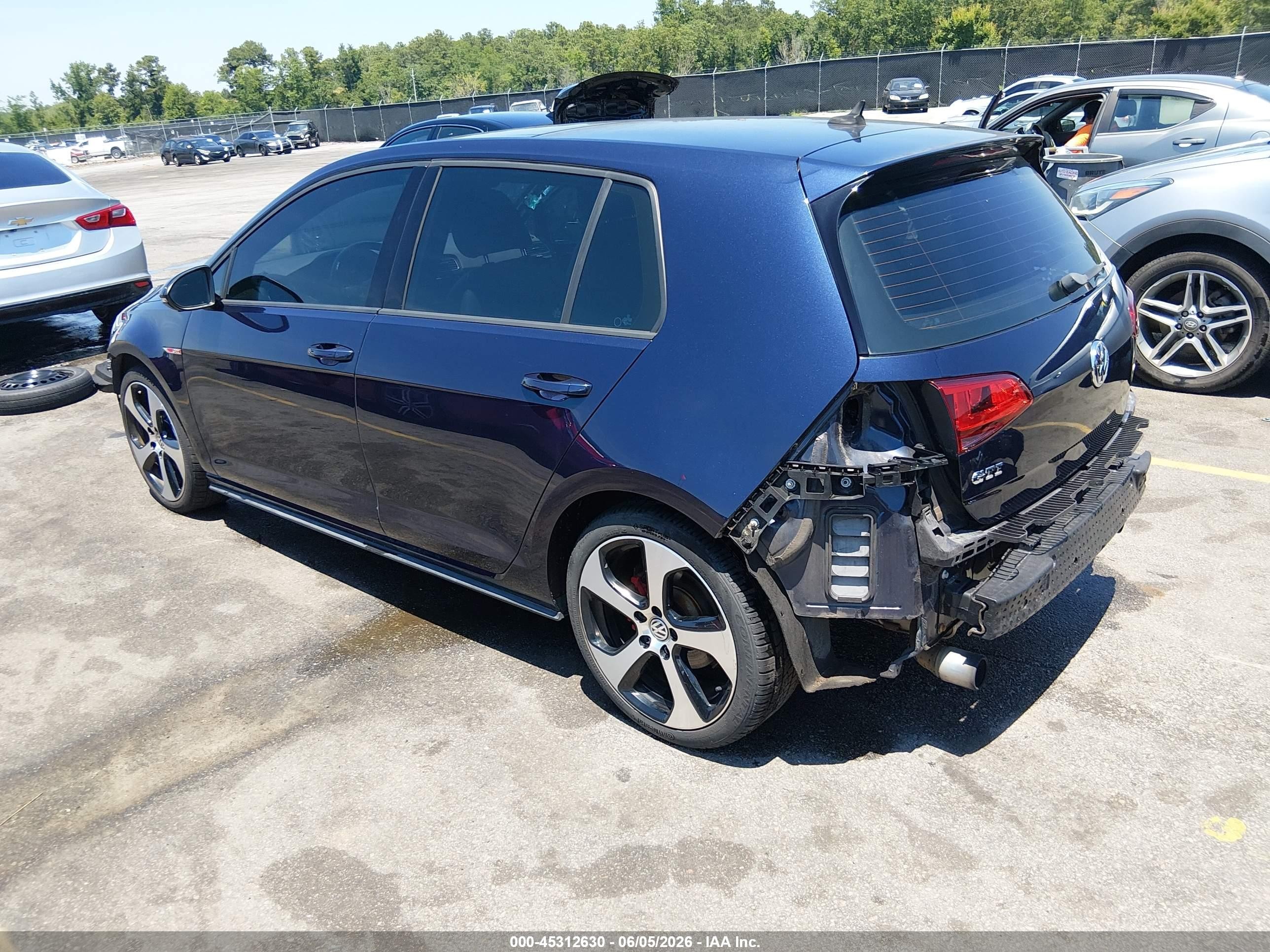 2015 Volkswagen Golf Gti 2.0t Autobahn 4-door Blue vin: 3VW4T7AU9FM059277