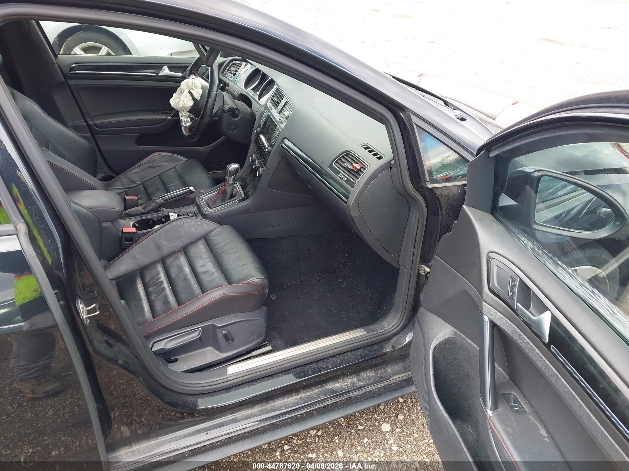 2015 Volkswagen Golf Gti 2.0t Autobahn 4-door Черный vin: 3VW4T7AUXFM017359