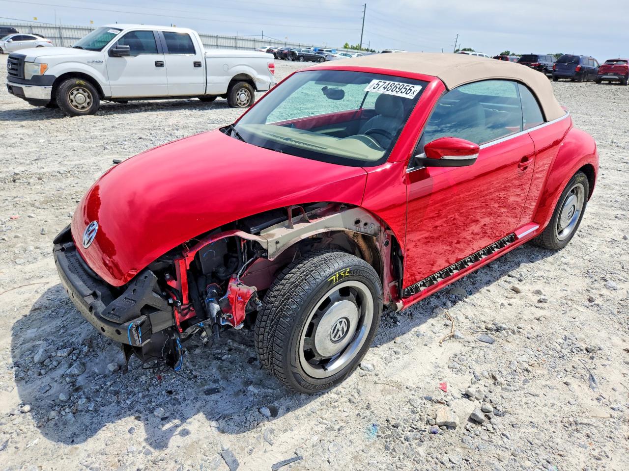 2014 Volkswagen Beetle Red vin: 3VW517AT0EM823162