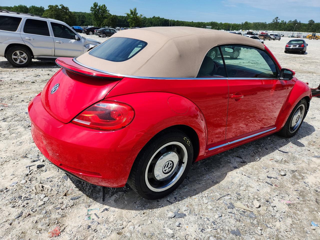 2014 Volkswagen Beetle Red vin: 3VW517AT0EM823162