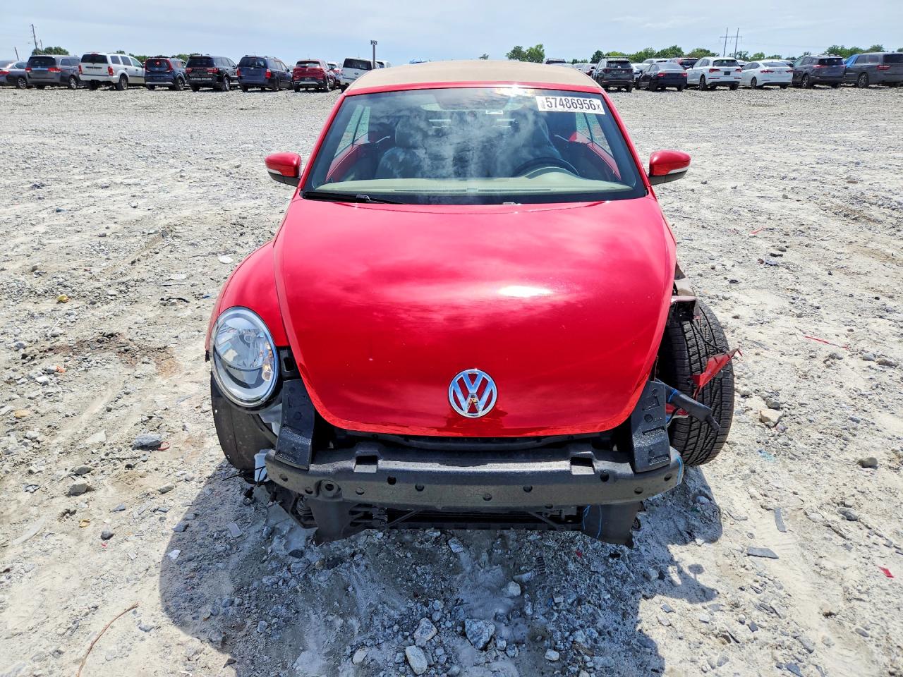 2014 Volkswagen Beetle Red vin: 3VW517AT0EM823162