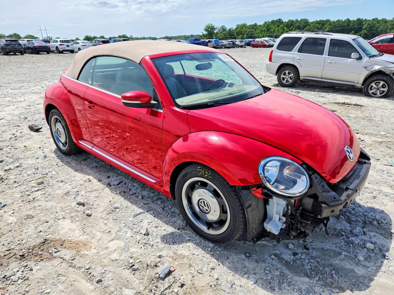 2014 Volkswagen Beetle Red vin: 3VW517AT0EM823162