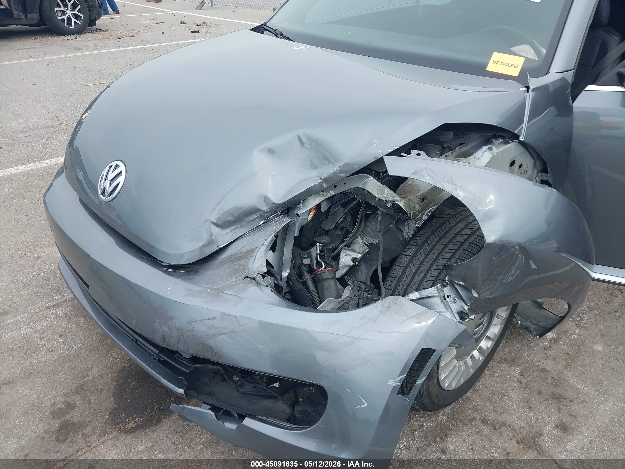 2015 Volkswagen Beetle 1.8t Gray vin: 3VW517AT0FM813720