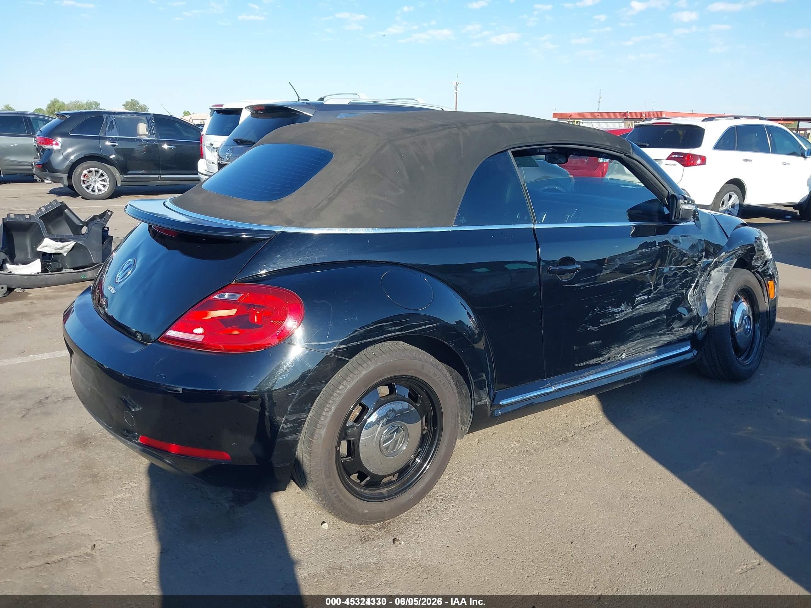2014 Volkswagen Beetle 1.8t Black vin: 3VW517AT1EM820299