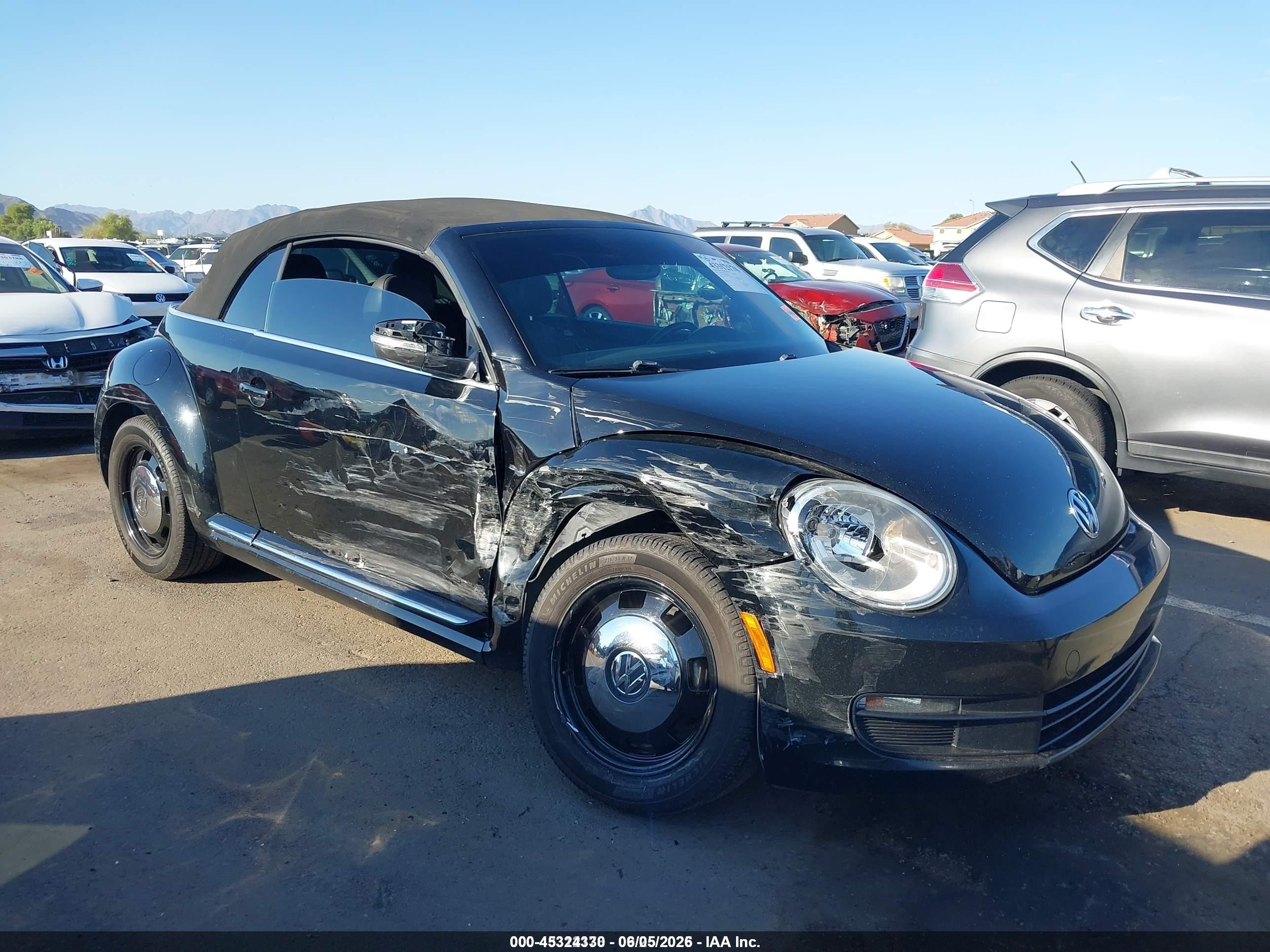 2014 Volkswagen Beetle 1.8t Black vin: 3VW517AT1EM820299