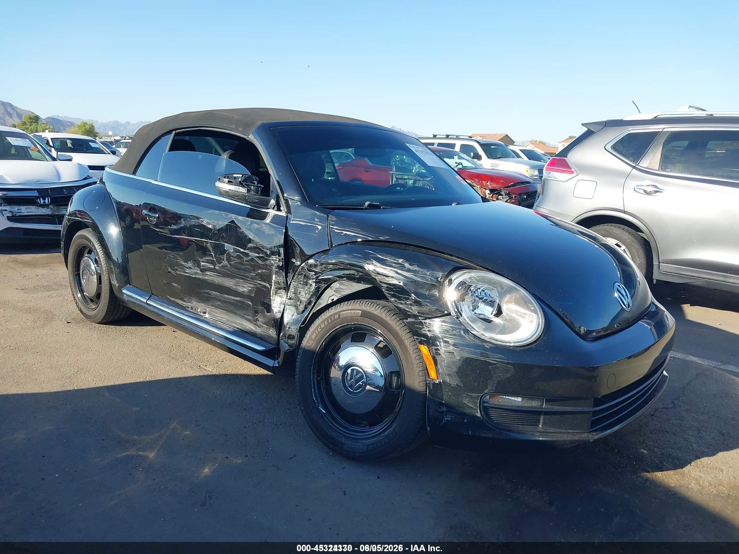2014 Volkswagen Beetle 1.8t Black vin: 3VW517AT1EM820299