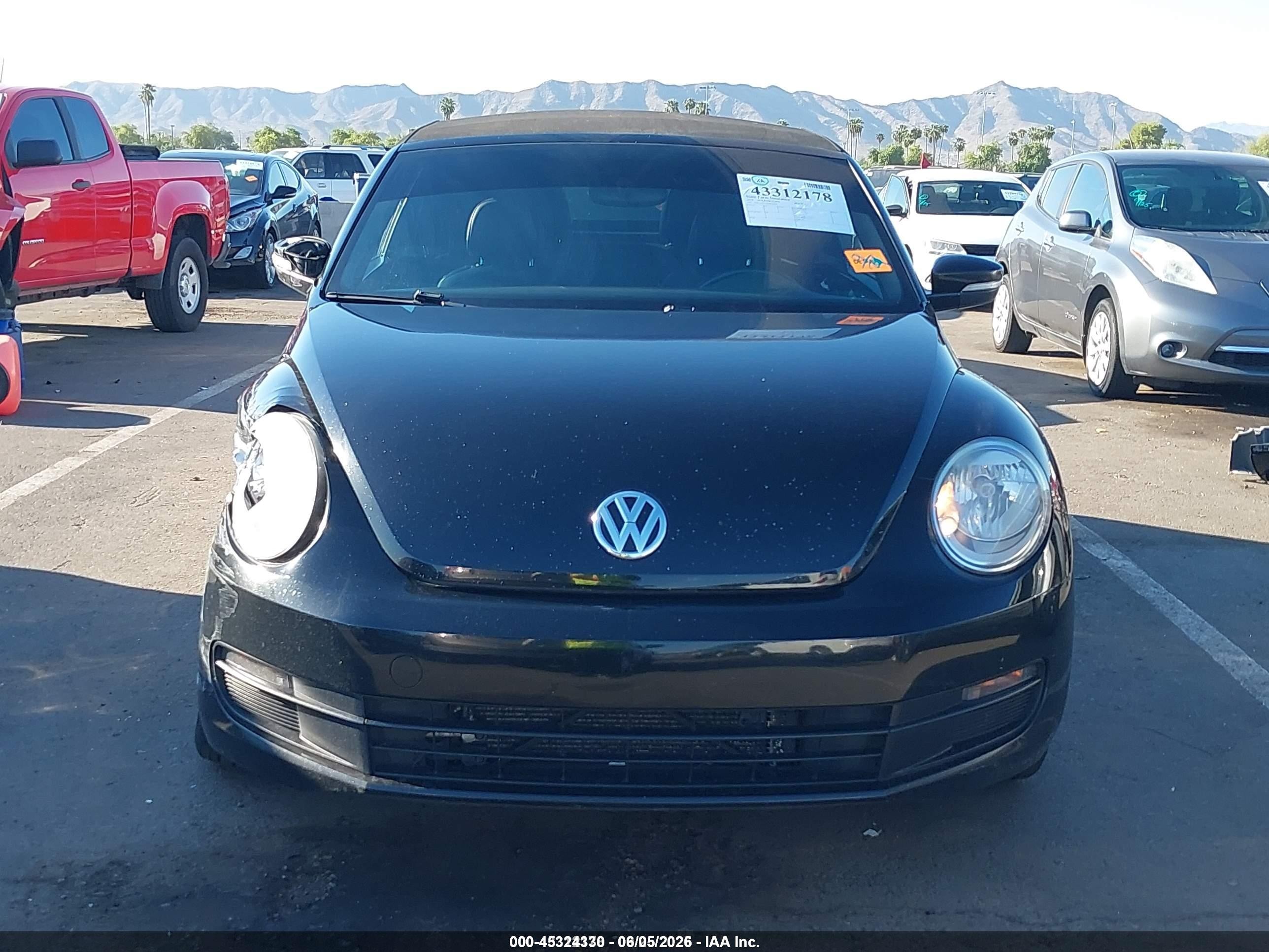 2014 Volkswagen Beetle 1.8t Black vin: 3VW517AT1EM820299