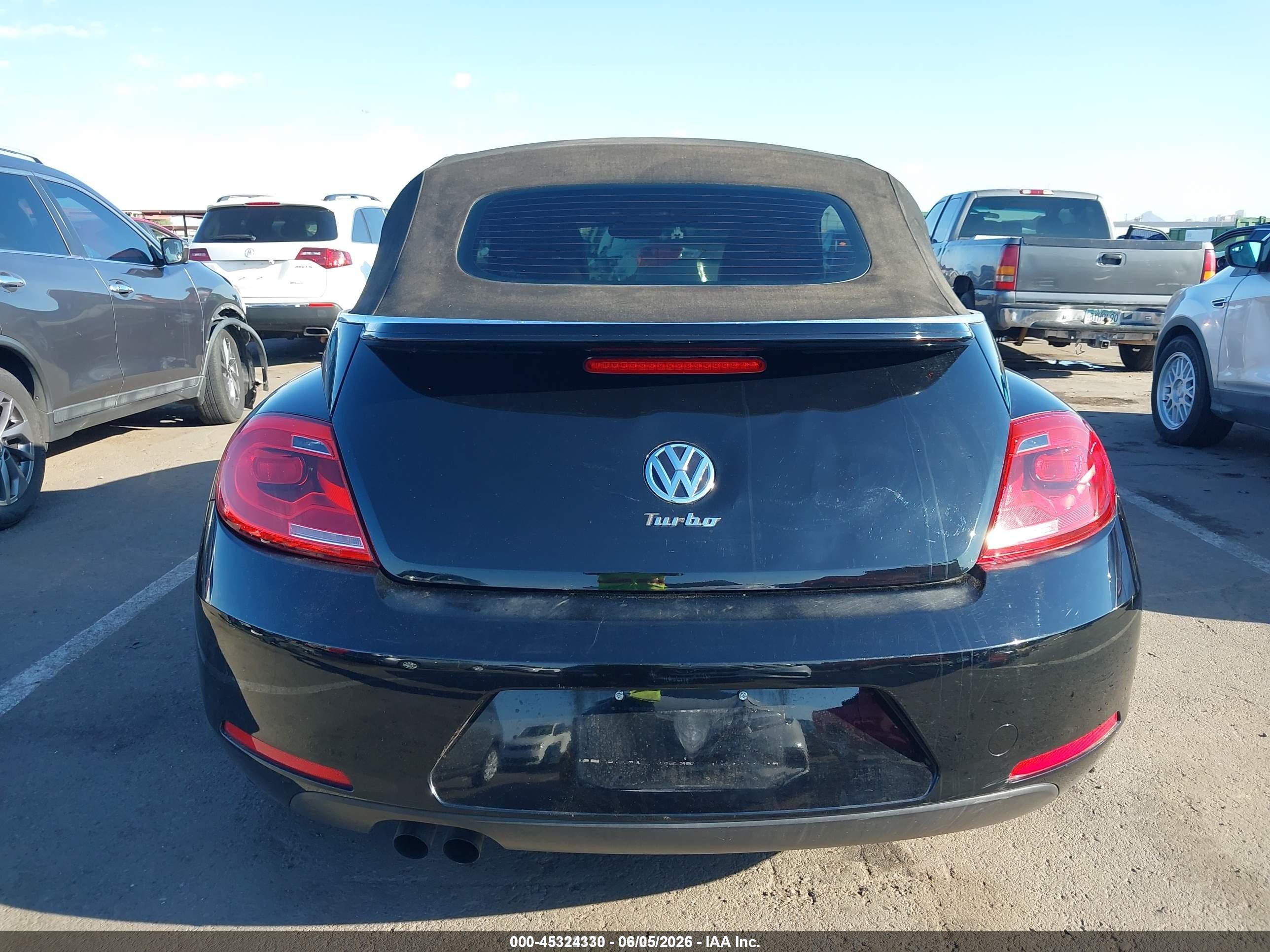 2014 Volkswagen Beetle 1.8t Black vin: 3VW517AT1EM820299