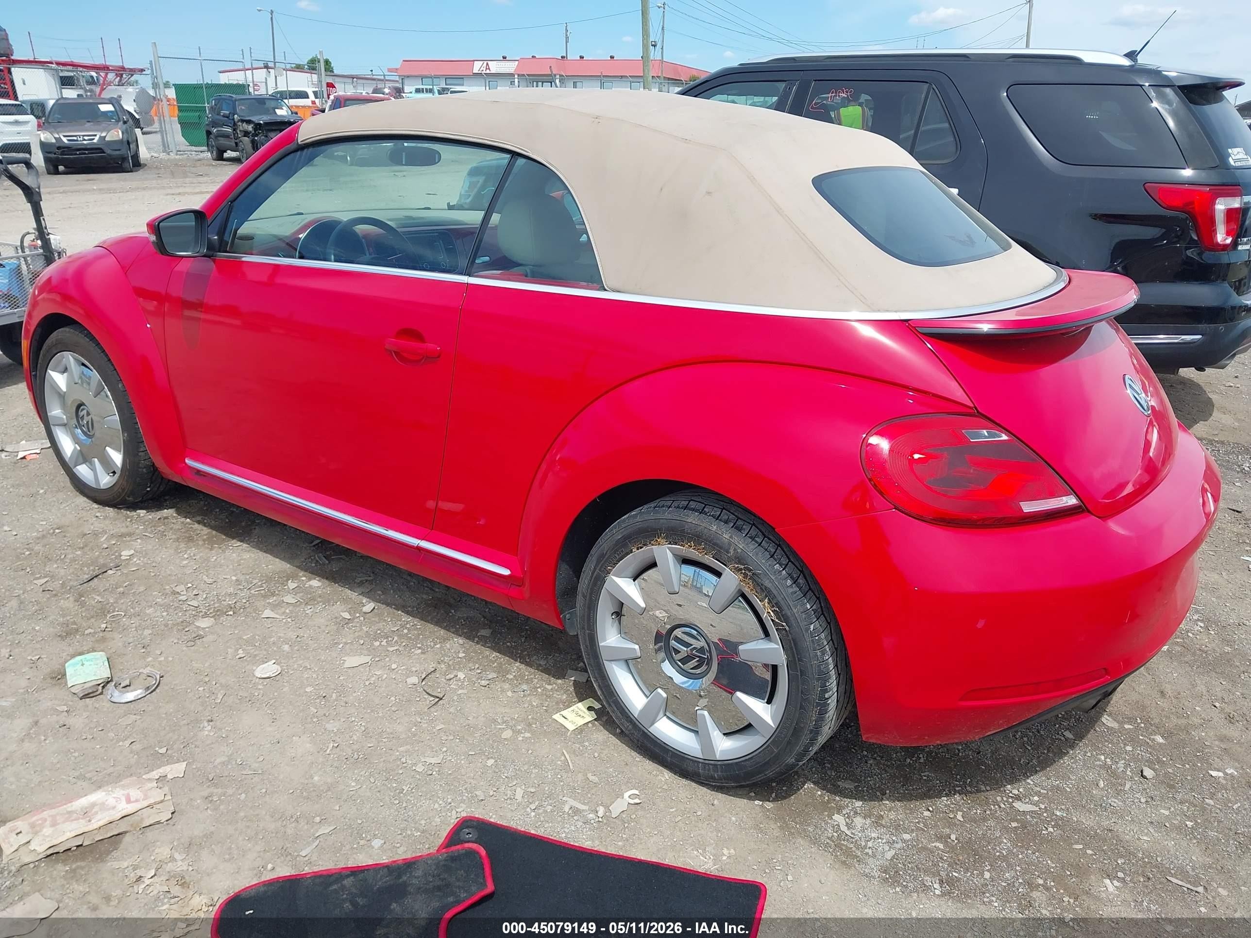 2014 Volkswagen Beetle 1.8t Red vin: 3VW517AT2EM821221