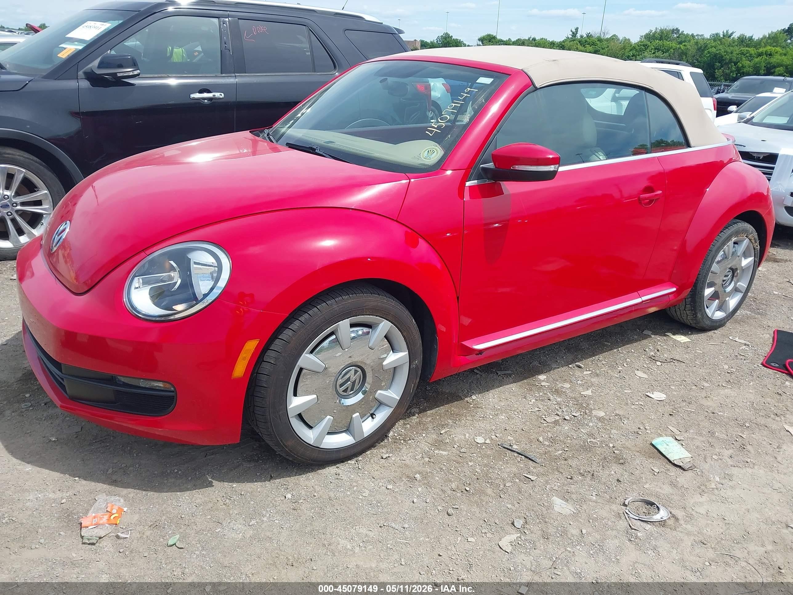 2014 Volkswagen Beetle 1.8t Red vin: 3VW517AT2EM821221