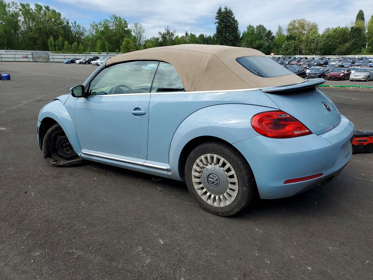2015 Volkswagen Beetle 1.8t Blue vin: 3VW517AT2FM807451