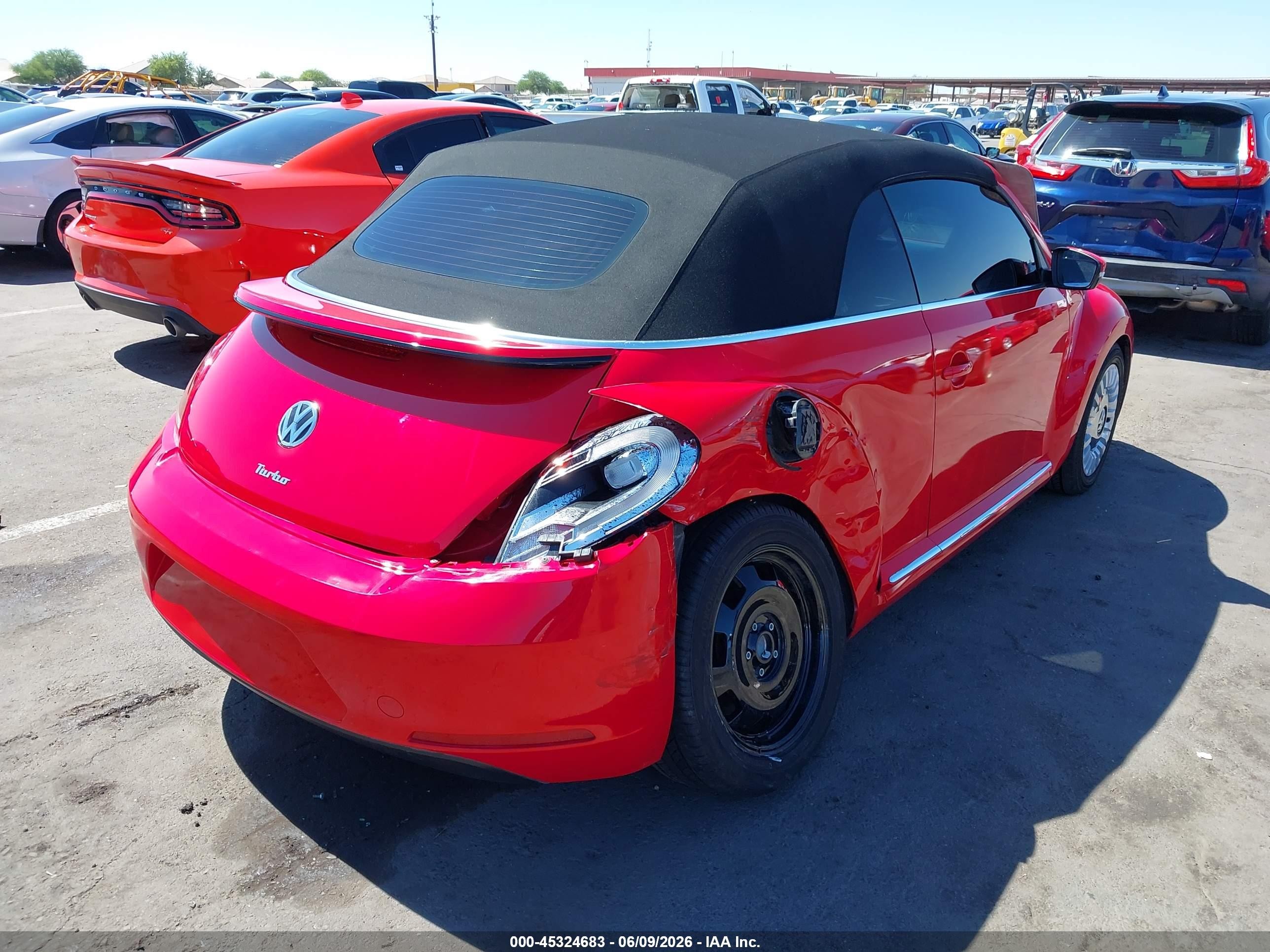 2016 Volkswagen Beetle 1.8t S Red vin: 3VW517AT3GM806567