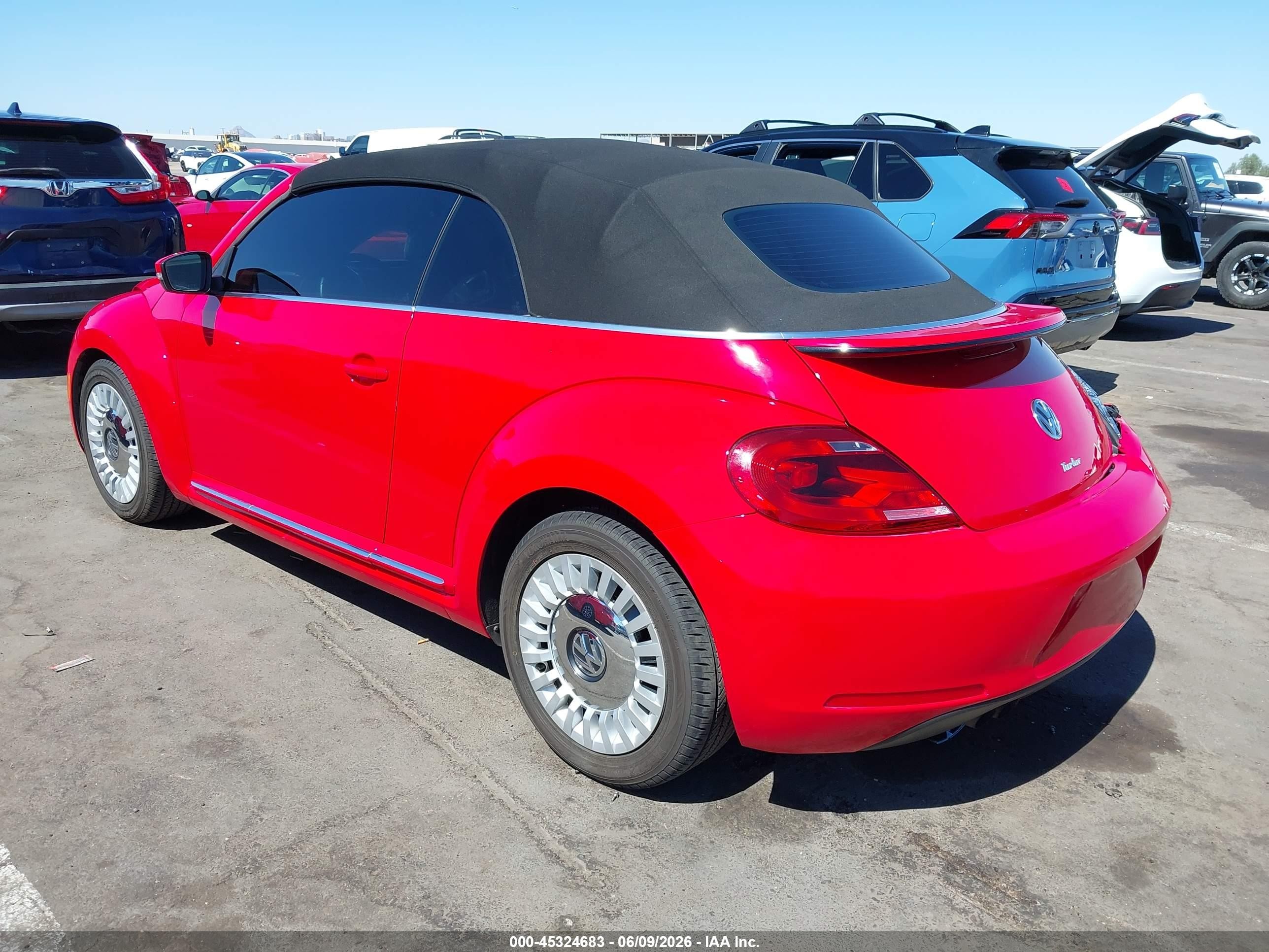 2016 Volkswagen Beetle 1.8t S Red vin: 3VW517AT3GM806567
