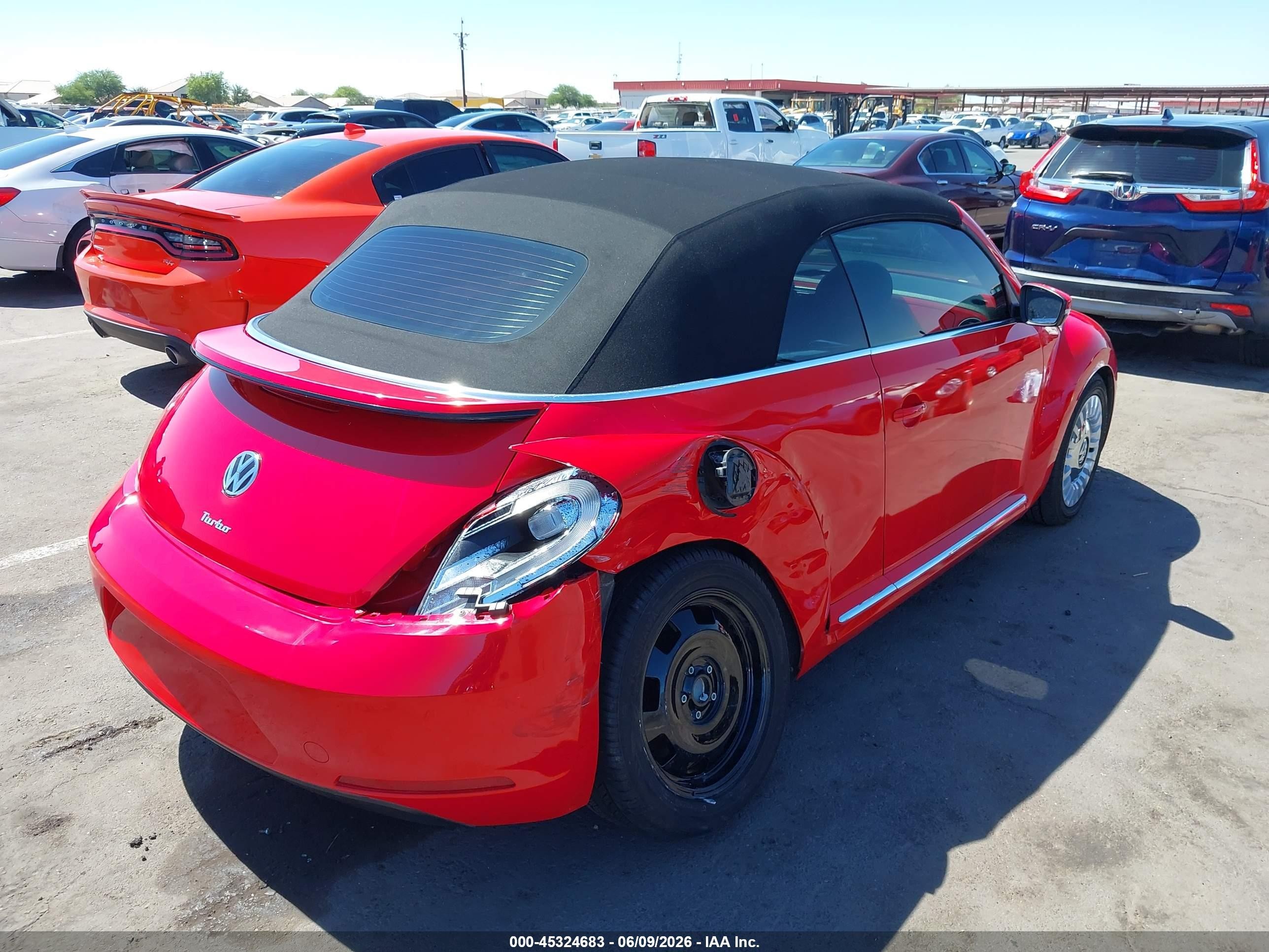 2016 Volkswagen Beetle 1.8t S Red vin: 3VW517AT3GM806567