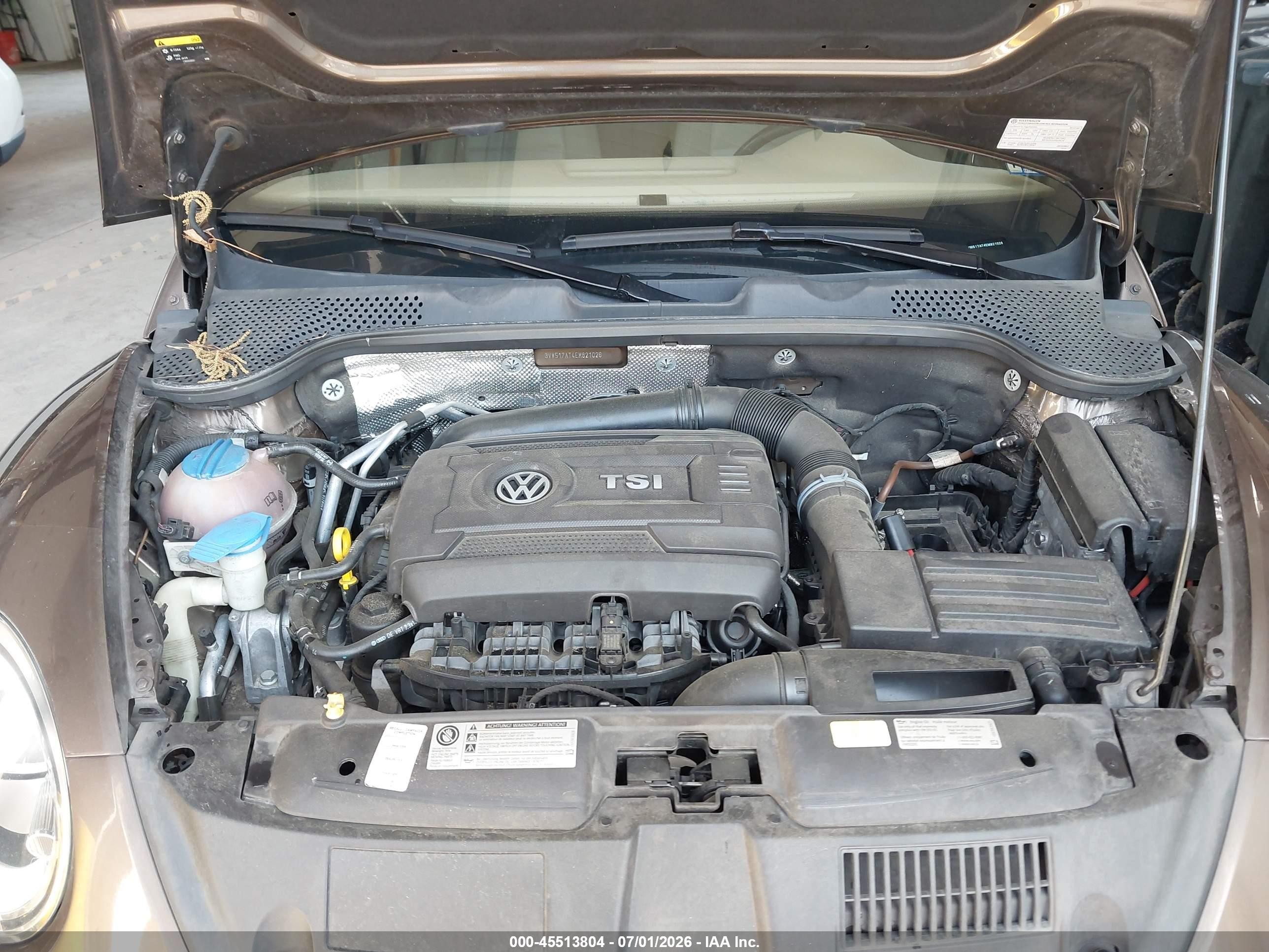 2014 Volkswagen Beetle 1.8t Brown vin: 3VW517AT4EM821026