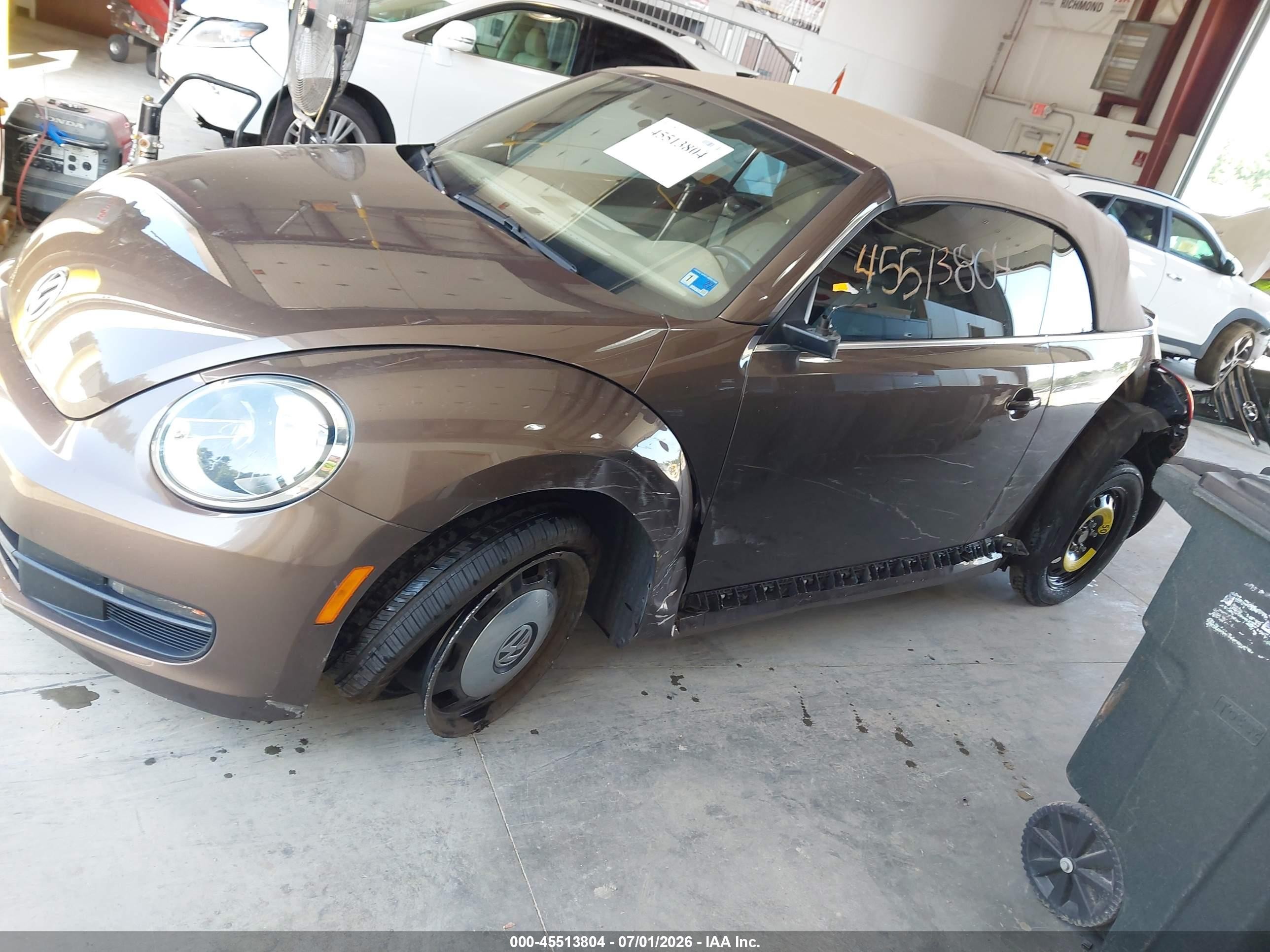 2014 Volkswagen Beetle 1.8t Brown vin: 3VW517AT4EM821026