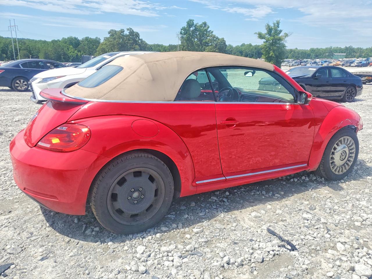 2014 Volkswagen Beetle Red vin: 3VW517AT7EM823000